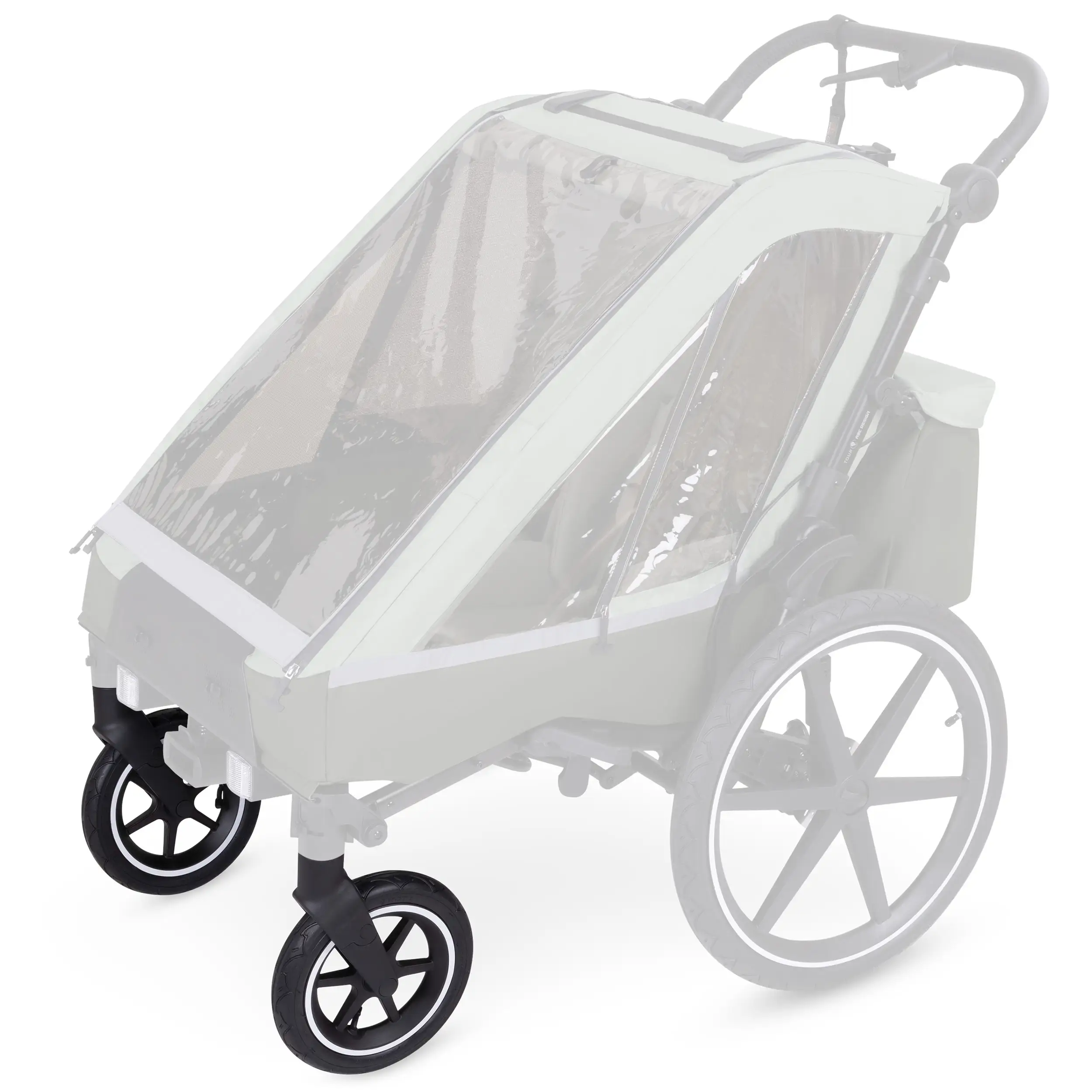 Roue avant pour remorque à vélo Tour - roues gonflables Black / White Wall Roue avant pour remorque à vélo Tour - roues gonflables Black / White Wall