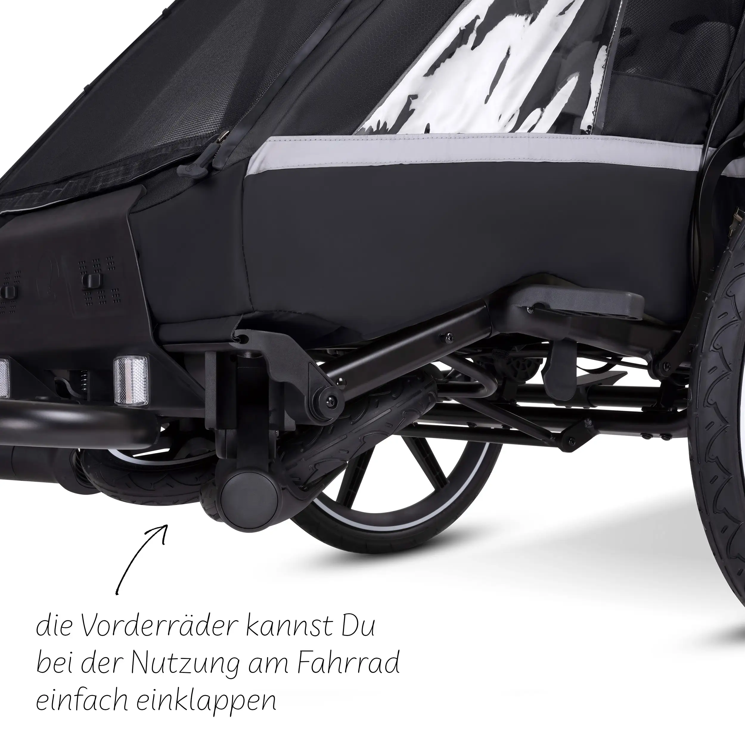 Remolque de Bicicleta de Paseo con 2 Asientos Confortables y Ruedas de Aire - Ink  Remolque de Bicicleta de Paseo con 2 Asientos Confortables y Ruedas de Aire - Ink