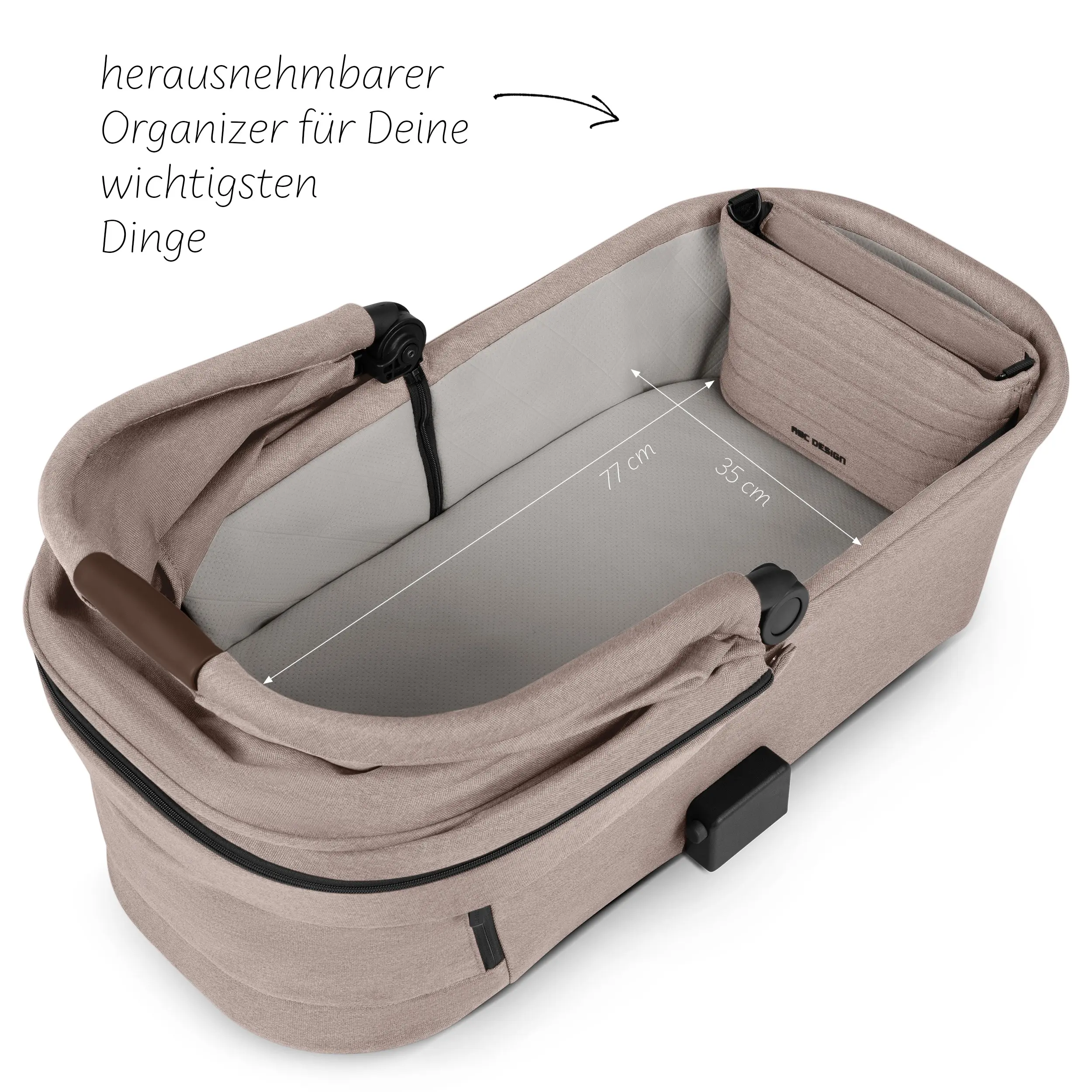 Kombi-Kinderwagen Salsa 5 Air inkl. Wickeltasche, Sonnenschirm, Regenschutz, Becherhalter - Camel