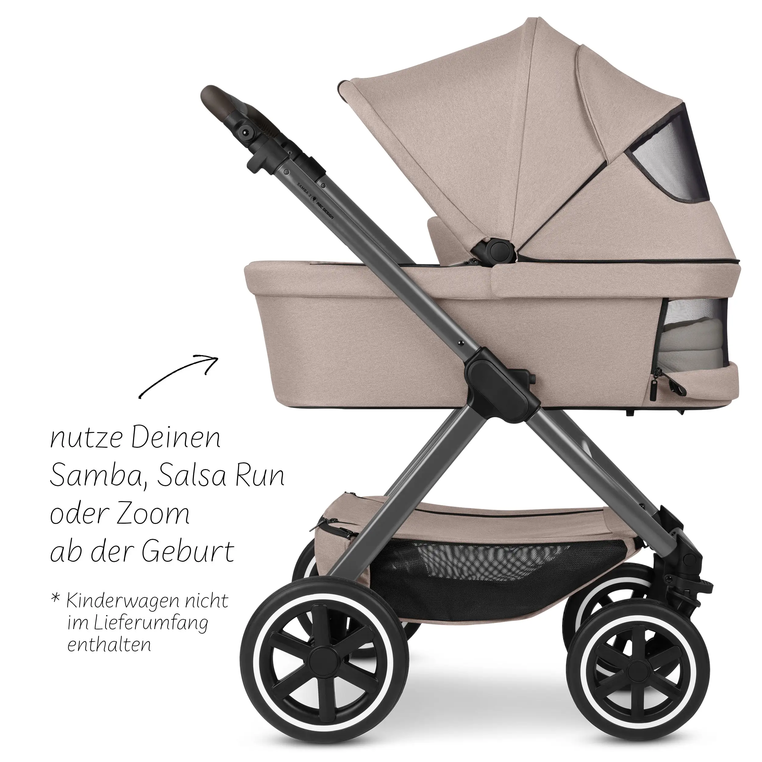 Carrycot for Samba / Salsa Run / Zoom - Camel Carrycot for Samba / Salsa Run / Zoom - Camel