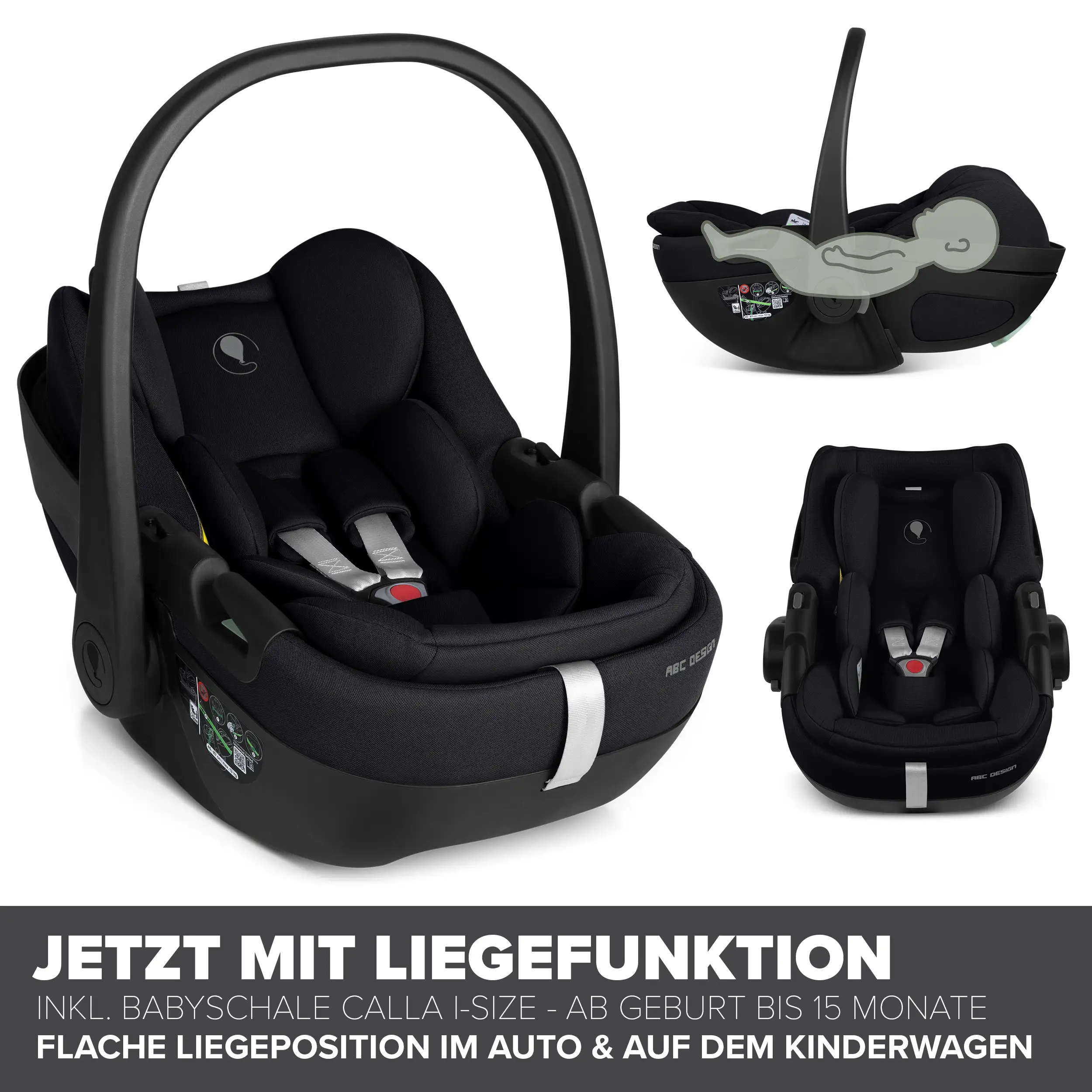 3in1 Kinderwagen-Set Salsa Core inkl. Babyschale Calla mit Liegefunktion - Ink