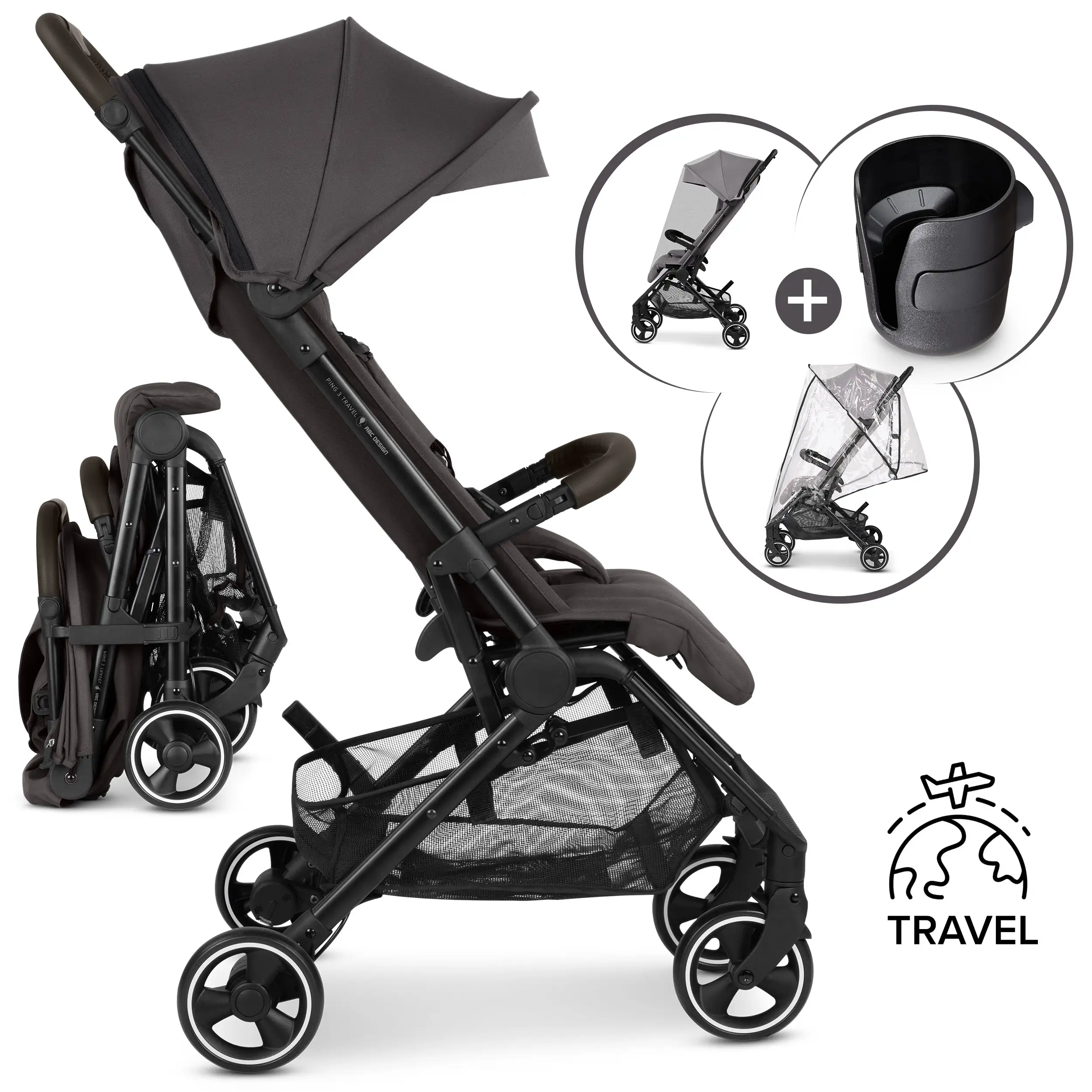 Reisebuggy Ping 3 Travel mit Zubehörset  - Falcon