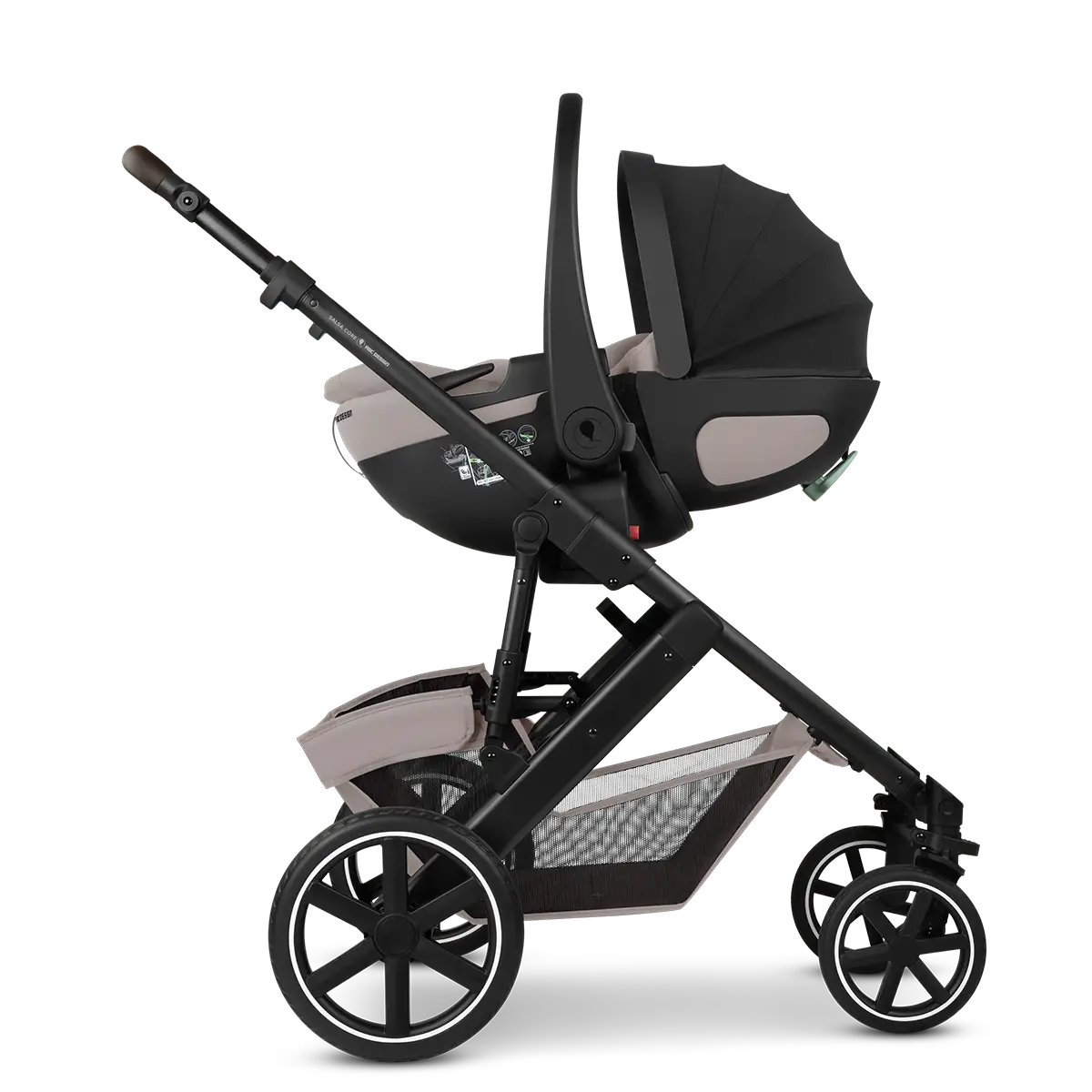 Flat reclining position, even on the Stroller