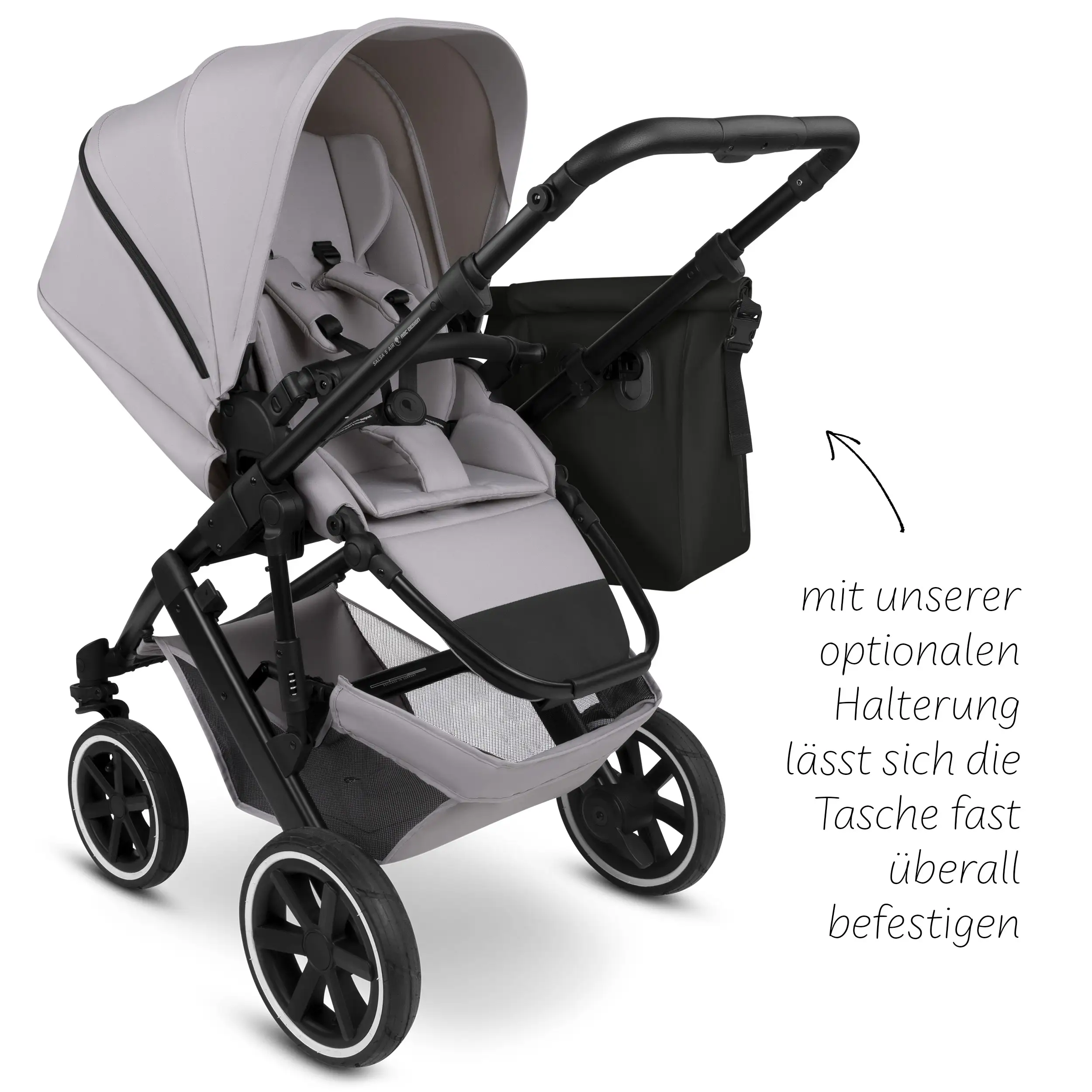 Satteltasche Sion 20L für Kinderwagen Fahrradanhänger & Alltag - Ink