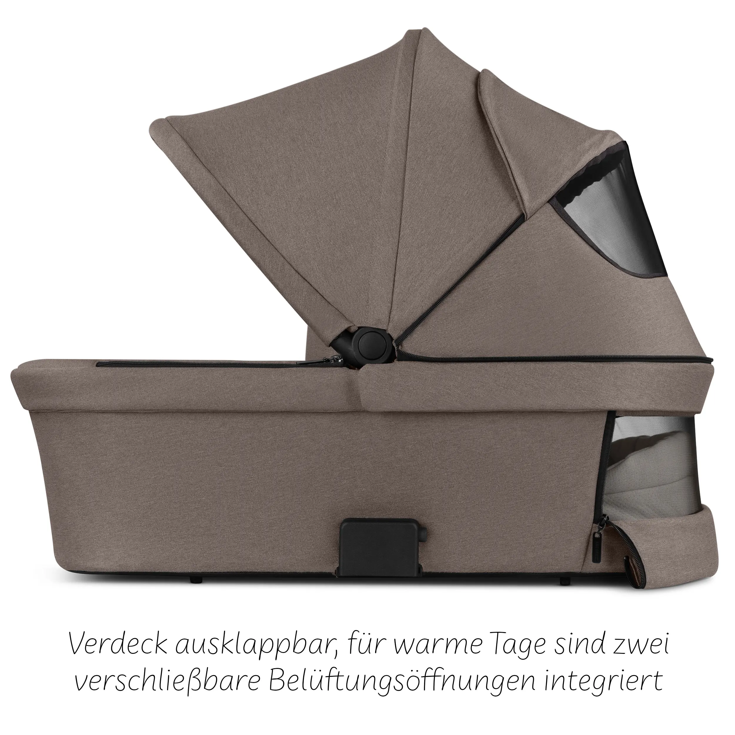 Kombi-Kinderwagen Salsa 5 Air inkl. Wickeltasche, Sonnenschirm, Regenschutz, Becherhalter - Nature