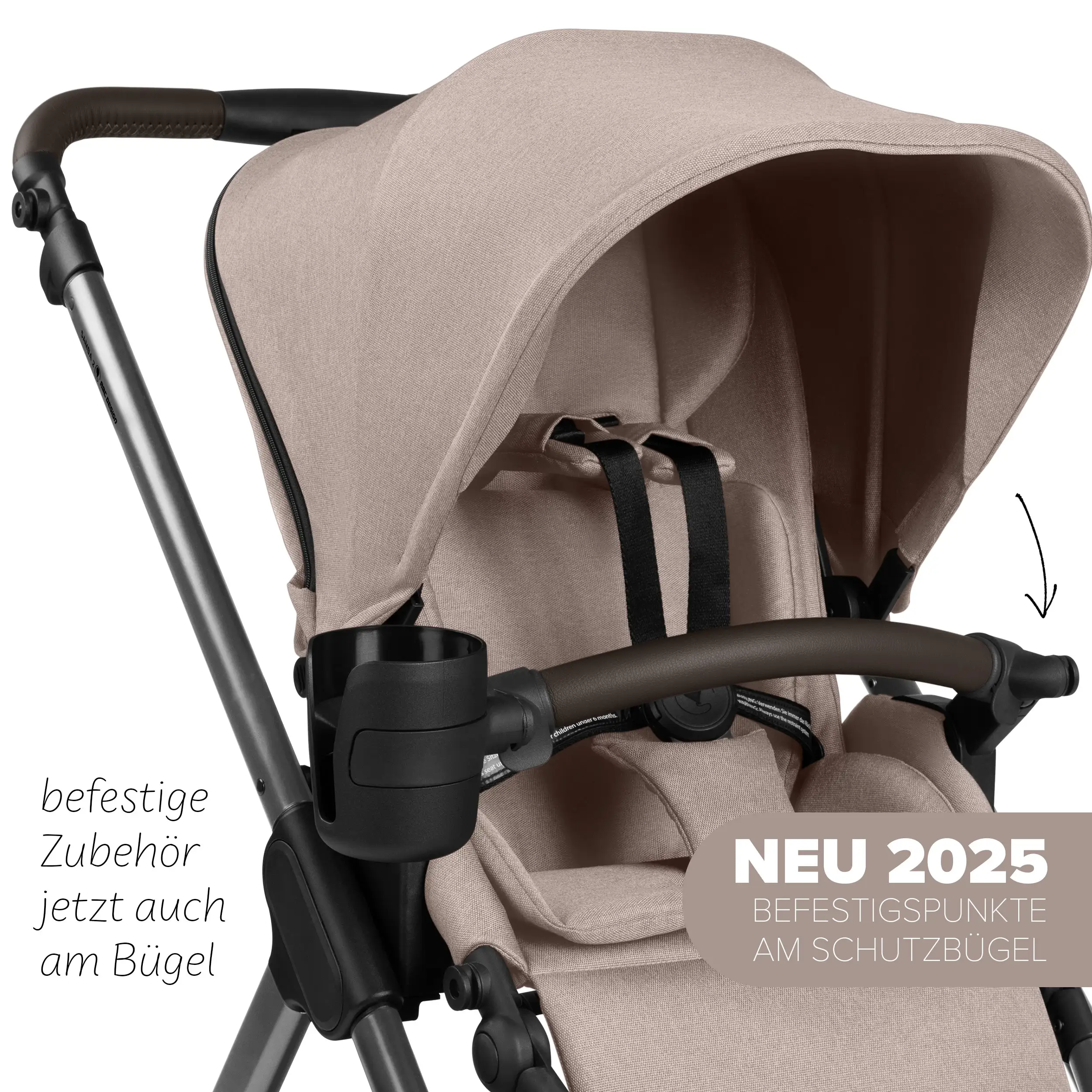 Travel-Set Samba 2 inkl. Autositz für Neugeborene - Camel