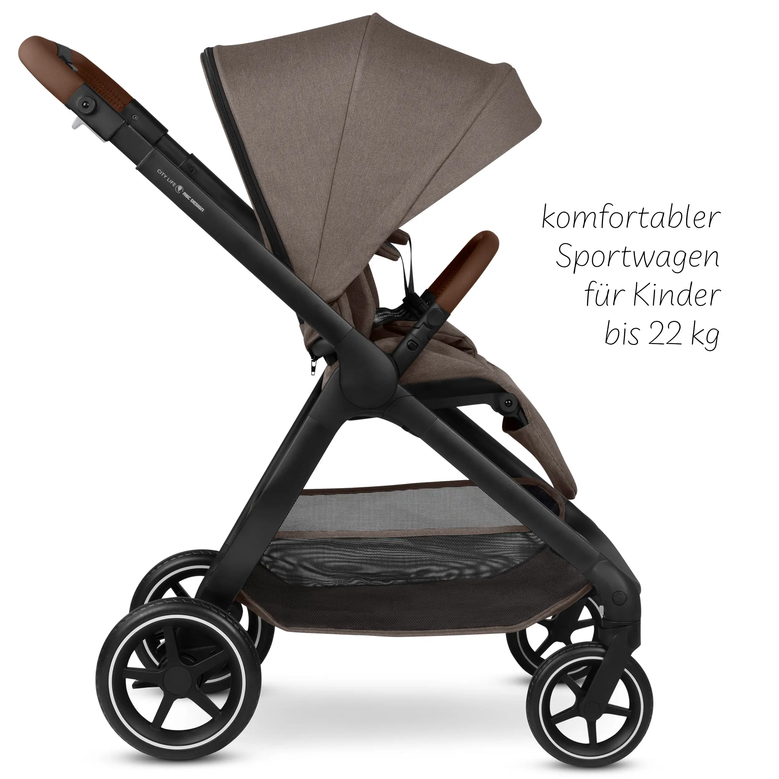 3in1 Kinderwagen-Set City Life inkl. Babyschale Maxi Cosi Pebble 360 Pro 2 - Nature