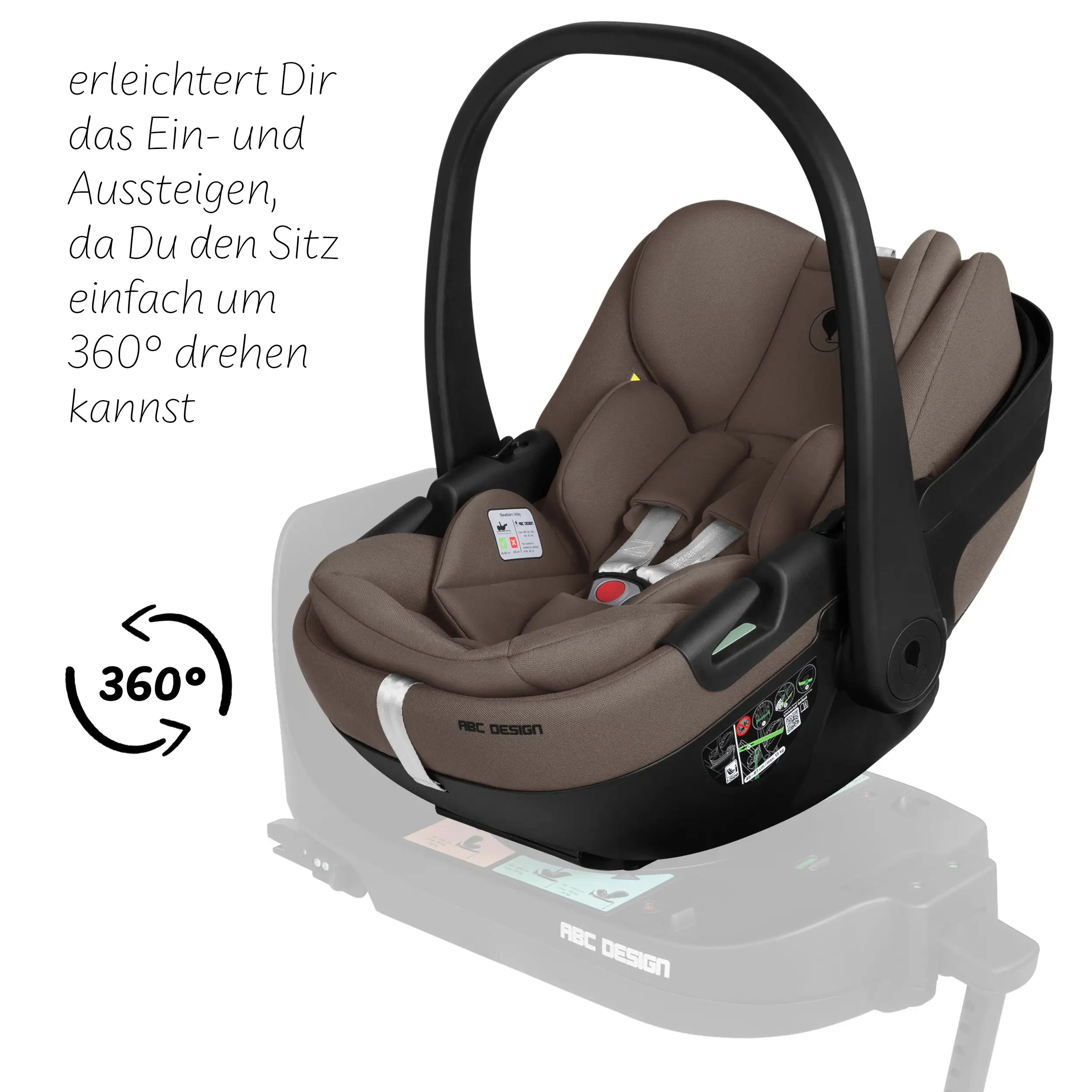 Calla i-Size lie-flat infant car seat incl. rotating ISOFIX Base Root - Ink