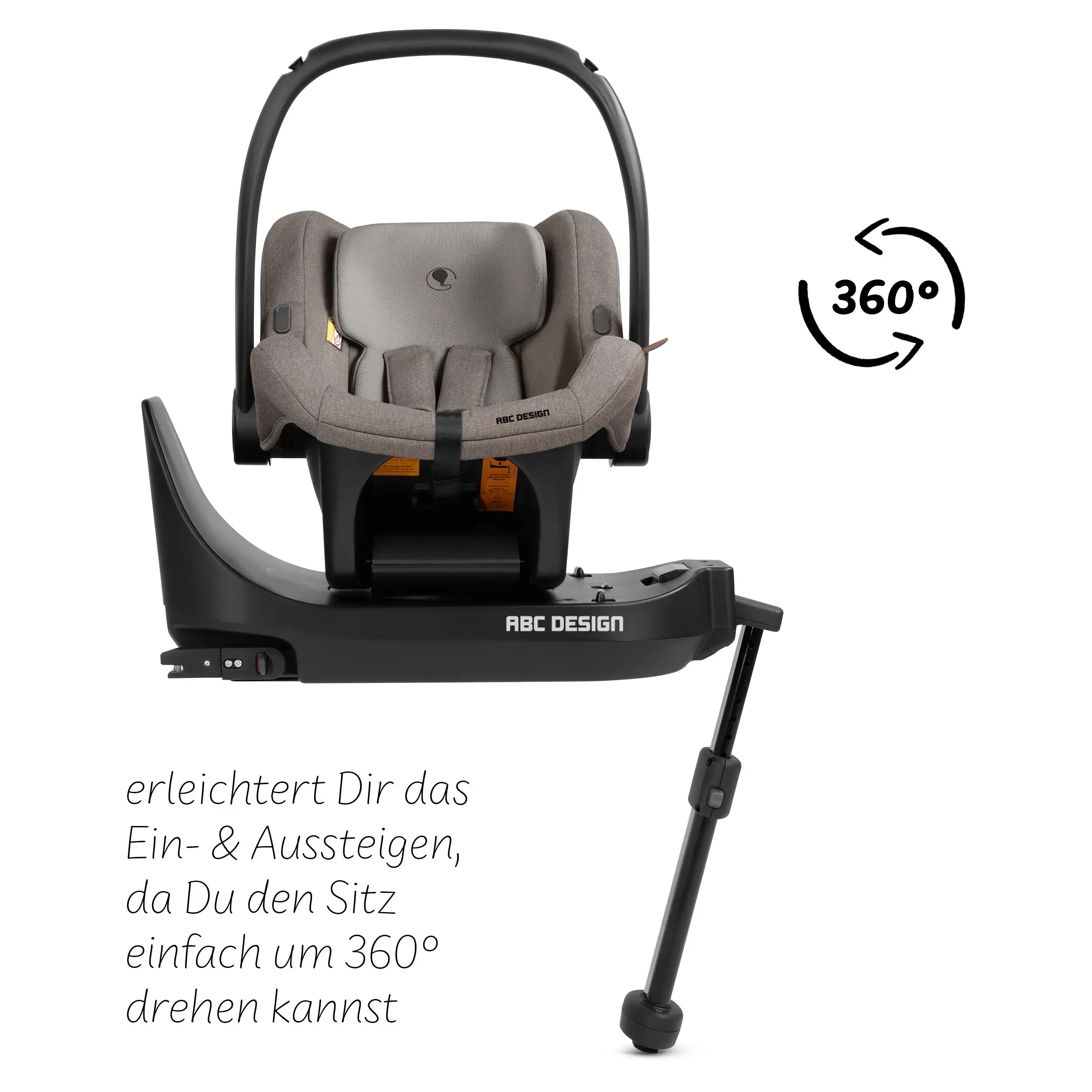 Silla de coche para bebés Tulip i-Size incl. base giratoria ISOFIX Root - Negro
