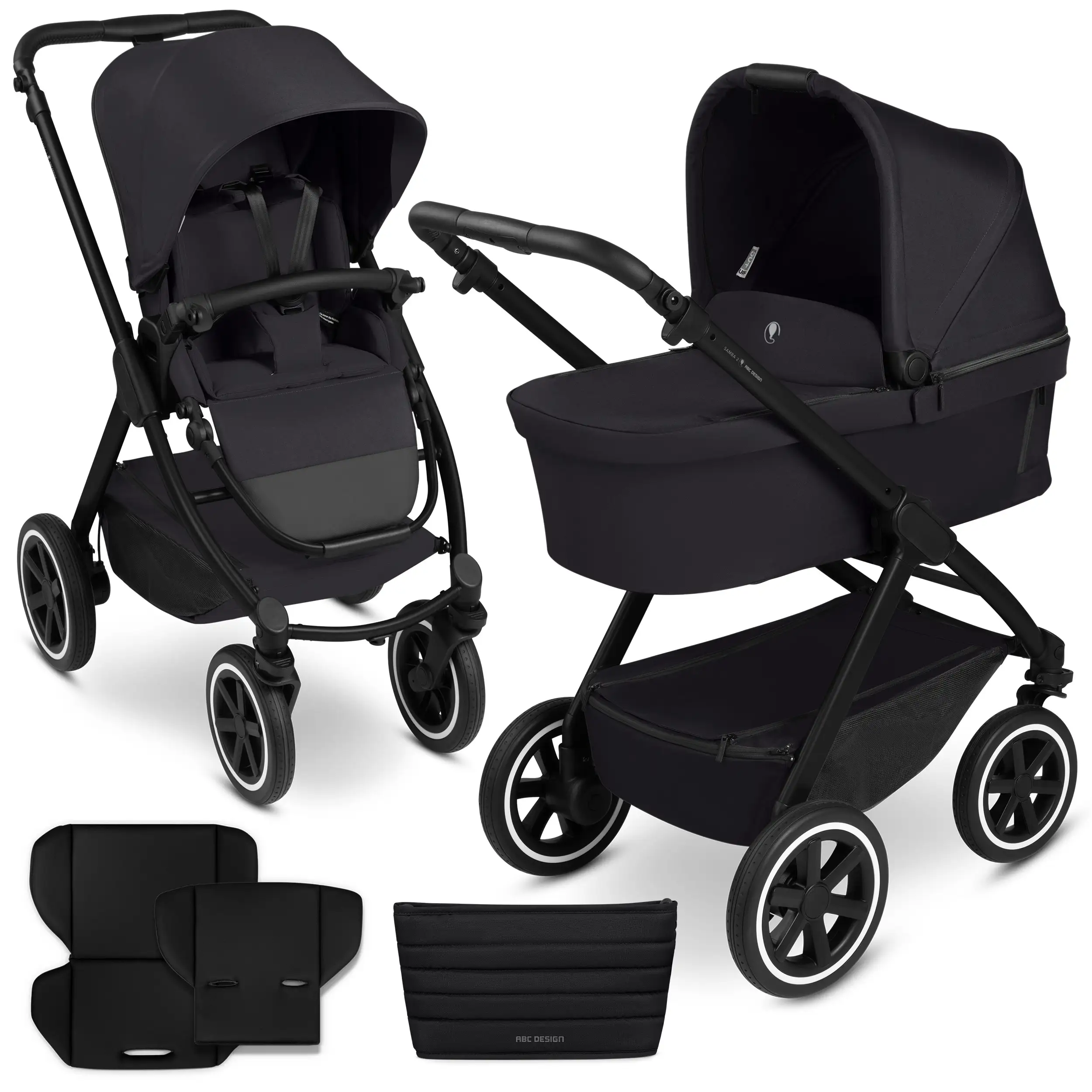 Poussette 2en1 Samba 2 - Coal Poussette 2en1 Samba 2 - Coal