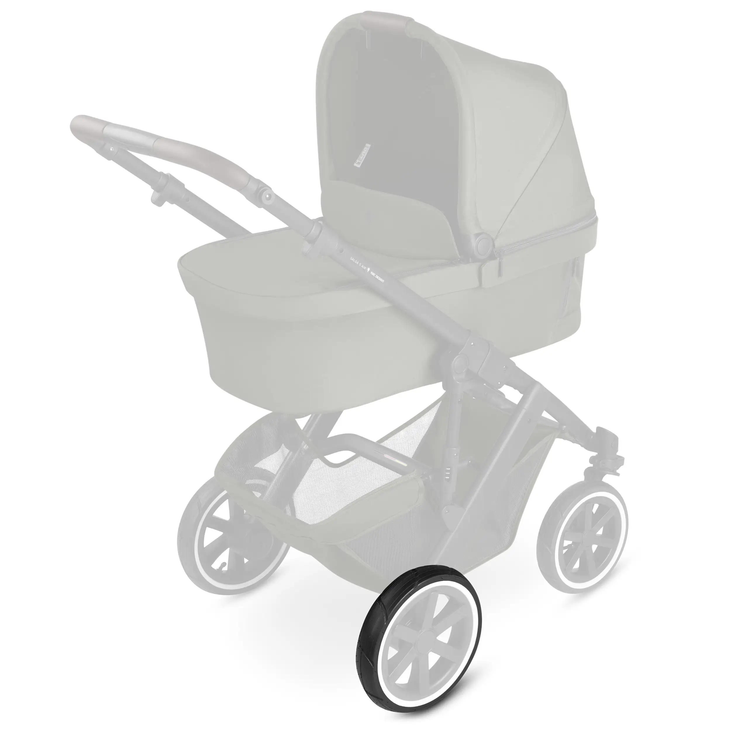 Cover for rear wheel for Stroller Salsa 5 Air / Salsa 4 Air / Salsa 5 Run / Salsa Run - Black / White Wall Cover for rear wheel for Stroller Salsa 5 Air / Salsa 4 Air / Salsa 5 Run / Salsa Run - Black / White Wall