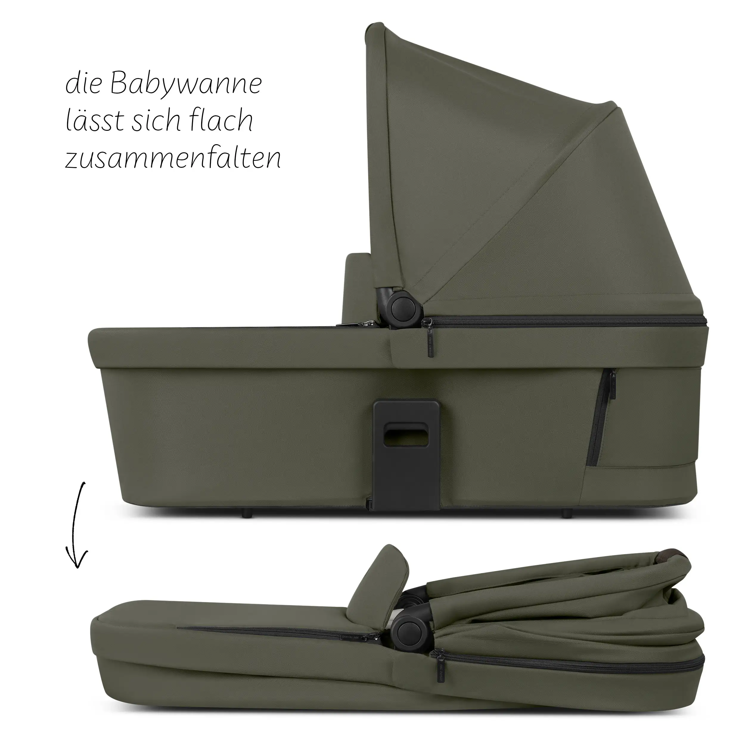3in1 Kinderwagen-Set Salsa Core inkl. Babyschale Calla mit Liegefunktion - Olive