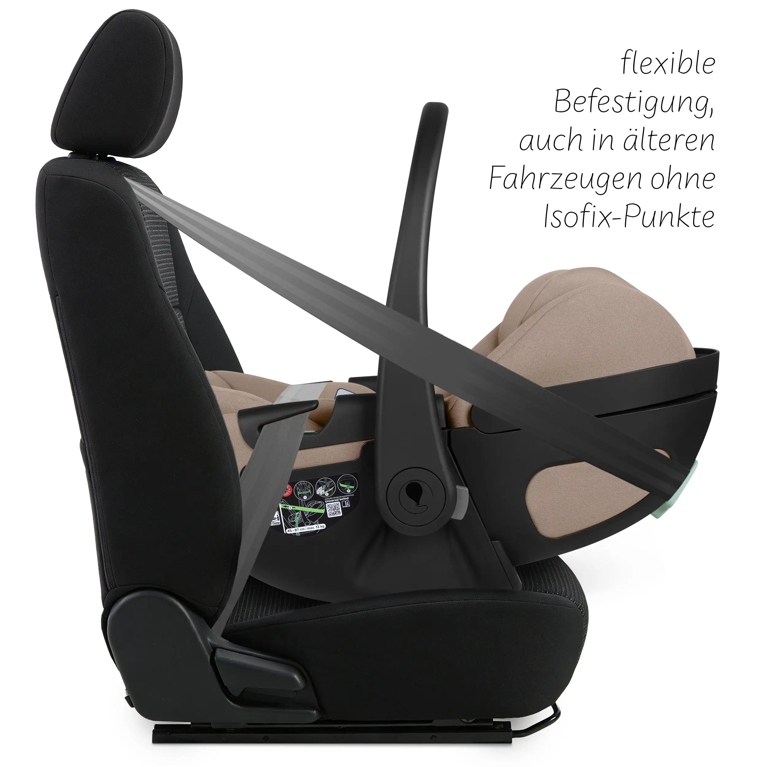 Babyschale mit Liegefunktion Calla i-Size - Sand