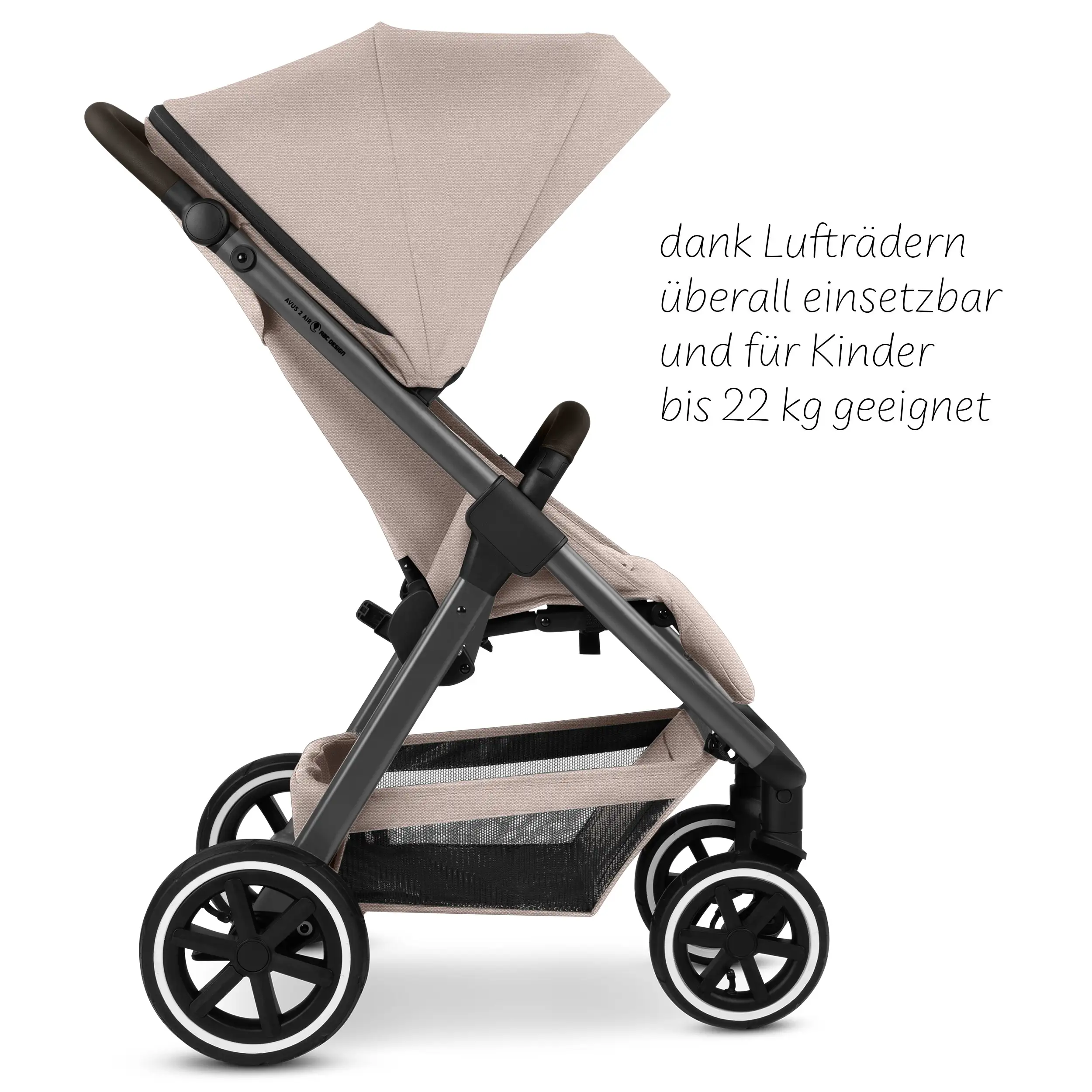 Poussette Avus 2 Air  avec pneus à air - Camel Poussette Avus 2 Air  avec pneus à air - Camel