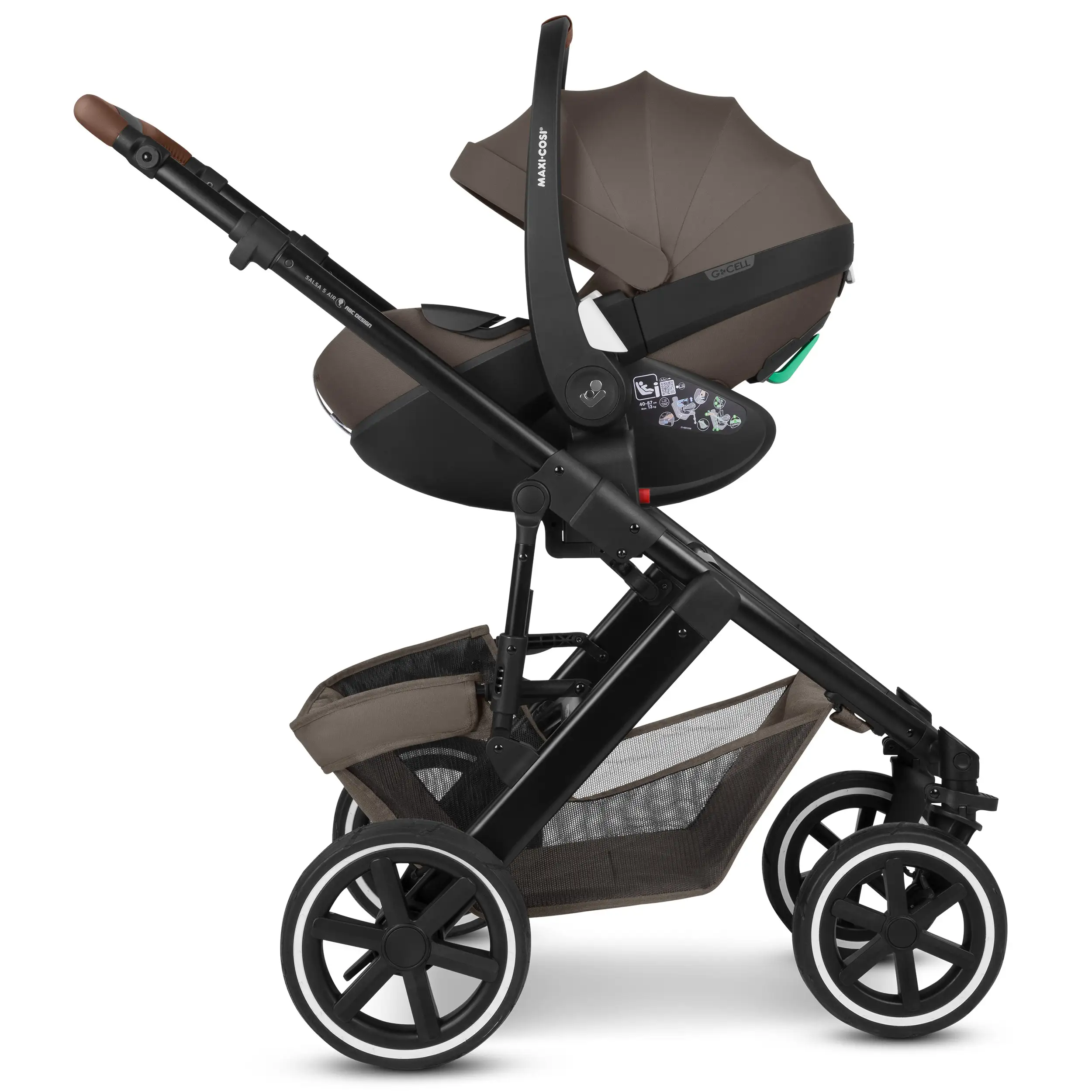 3in1 Kinderwagen-Set City Life inkl. Babyschale Maxi Cosi Pebble 360 Pro 2 - Nature