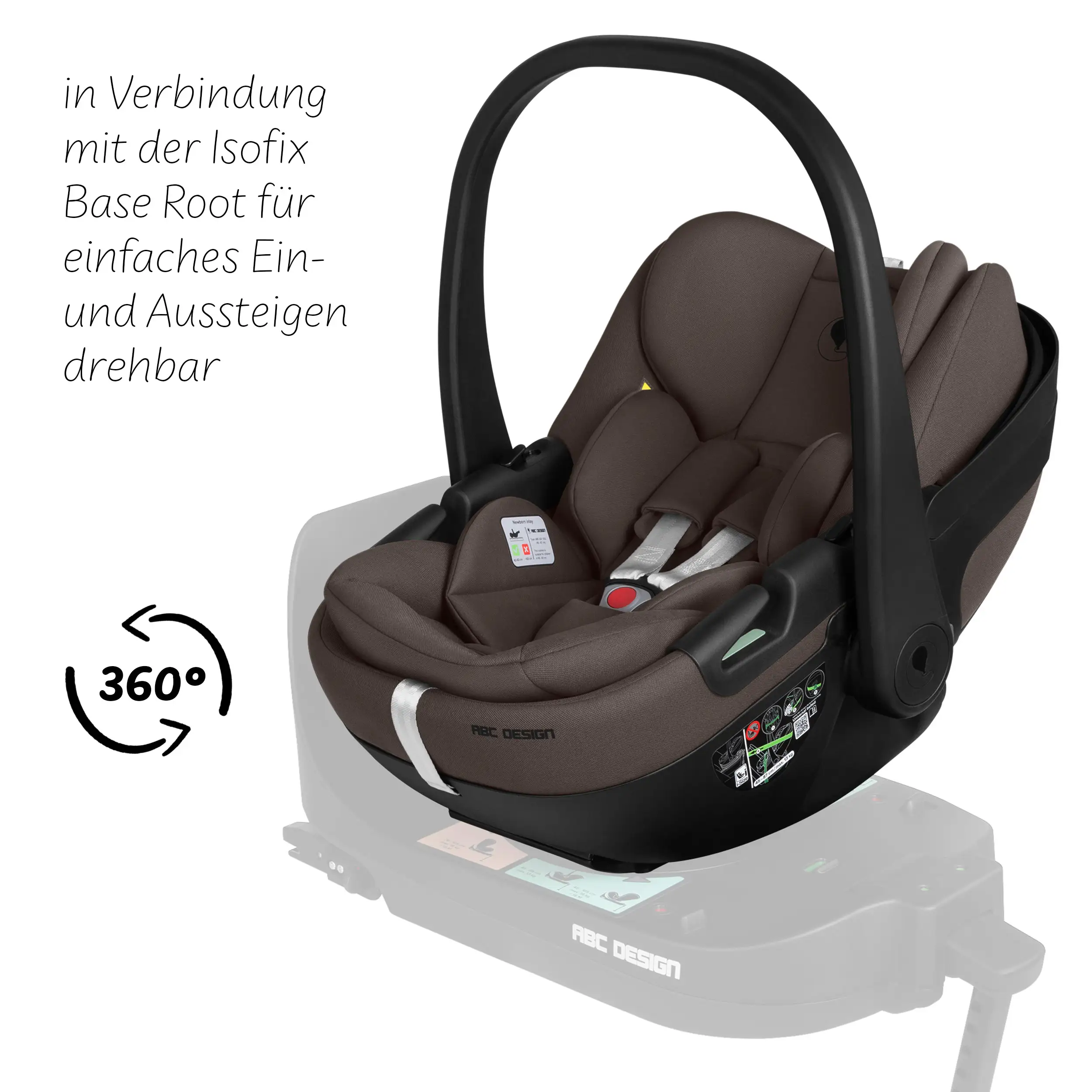 Babyschale mit Liegefunktion Calla i-Size - Espresso