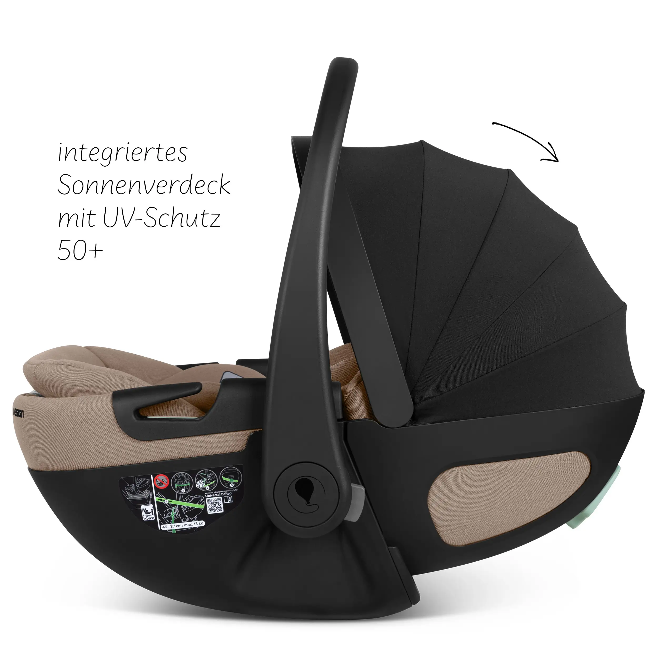 Babyschale mit Liegefunktion Calla i-Size - Sand