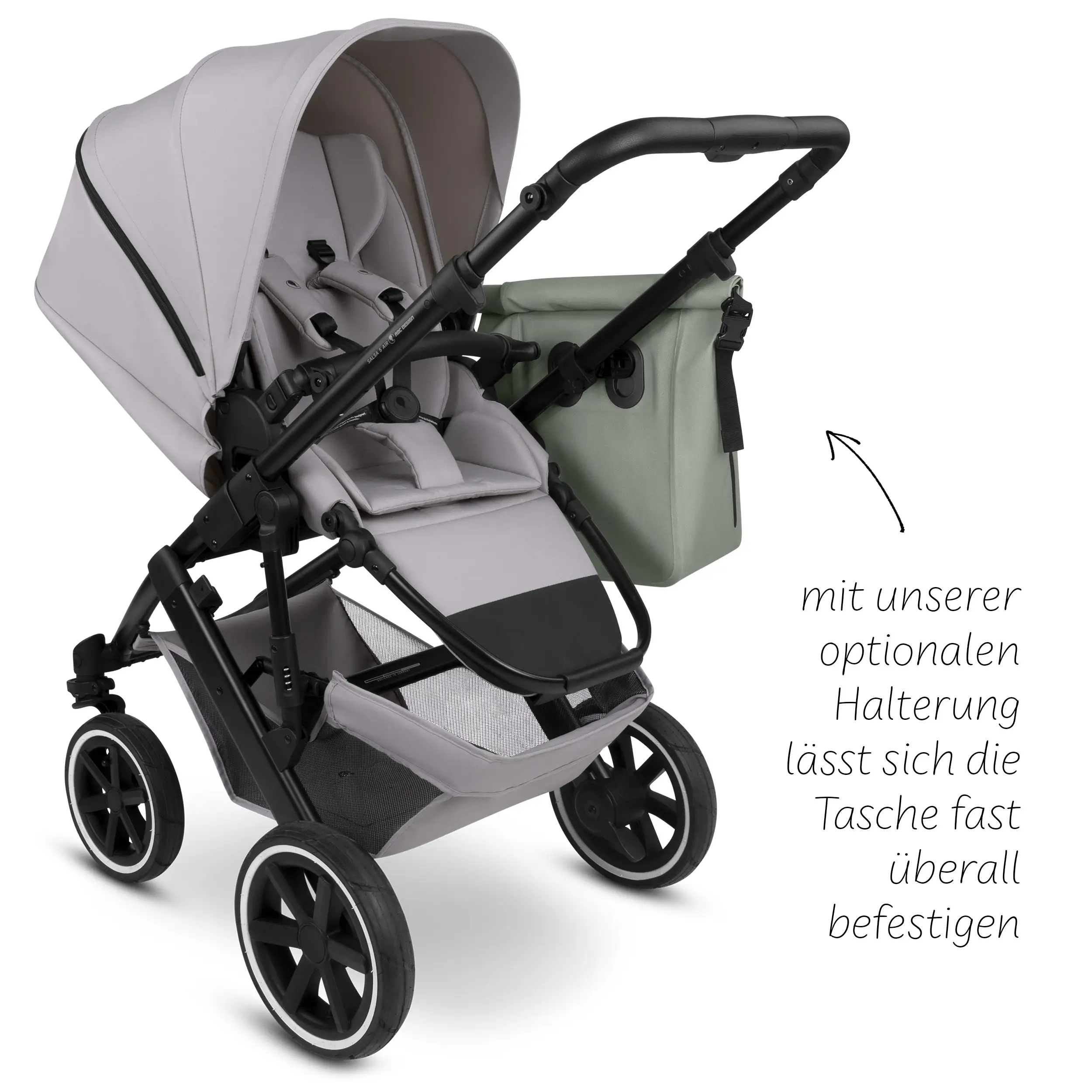Satteltasche Sion 20L für Kinderwagen Fahrradanhänger & Alltag - Pine