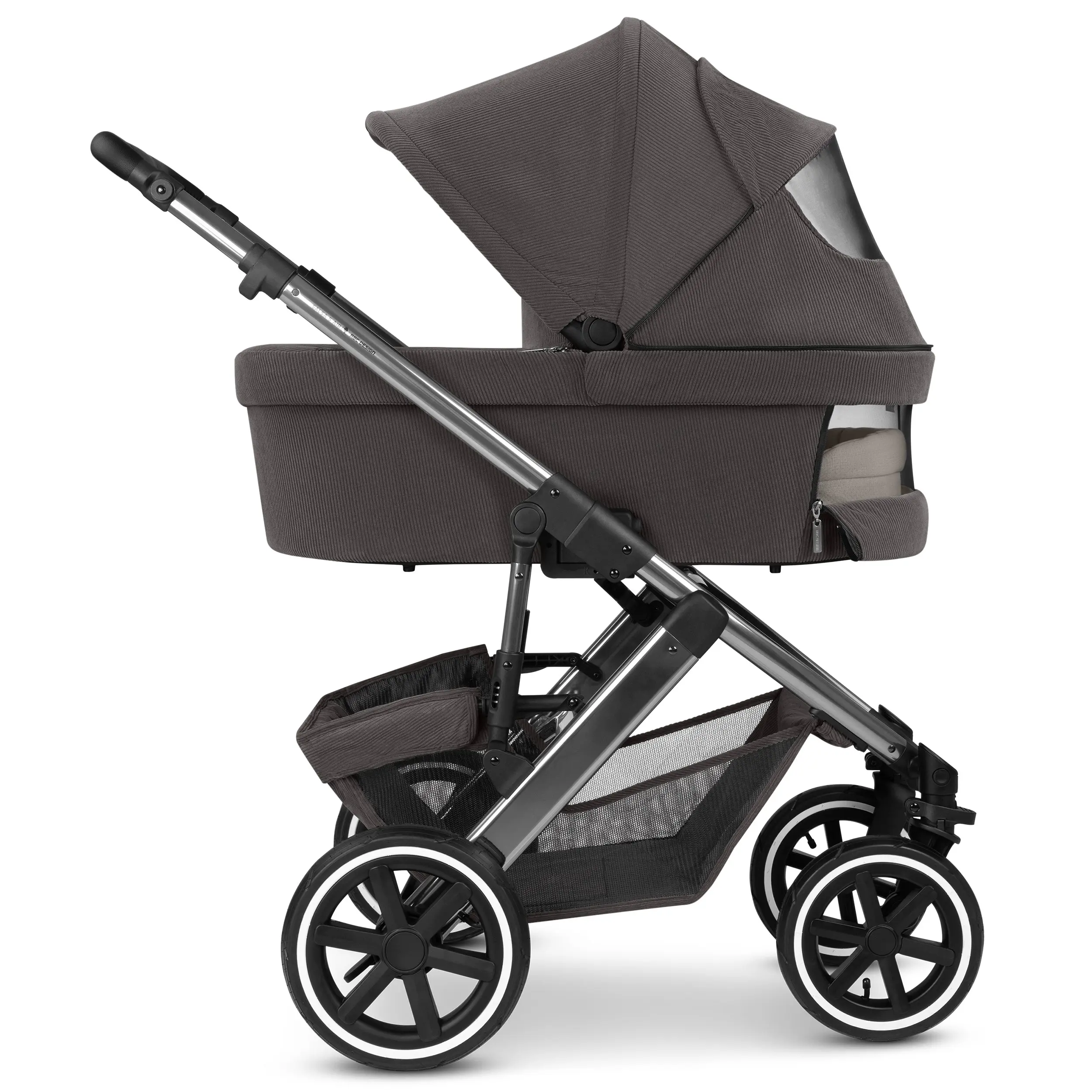 Kombi-Kinderwagen Salsa 5 Air inkl. Wickeltasche, Sonnenschirm, Regenschutz, Becherhalter - Almond