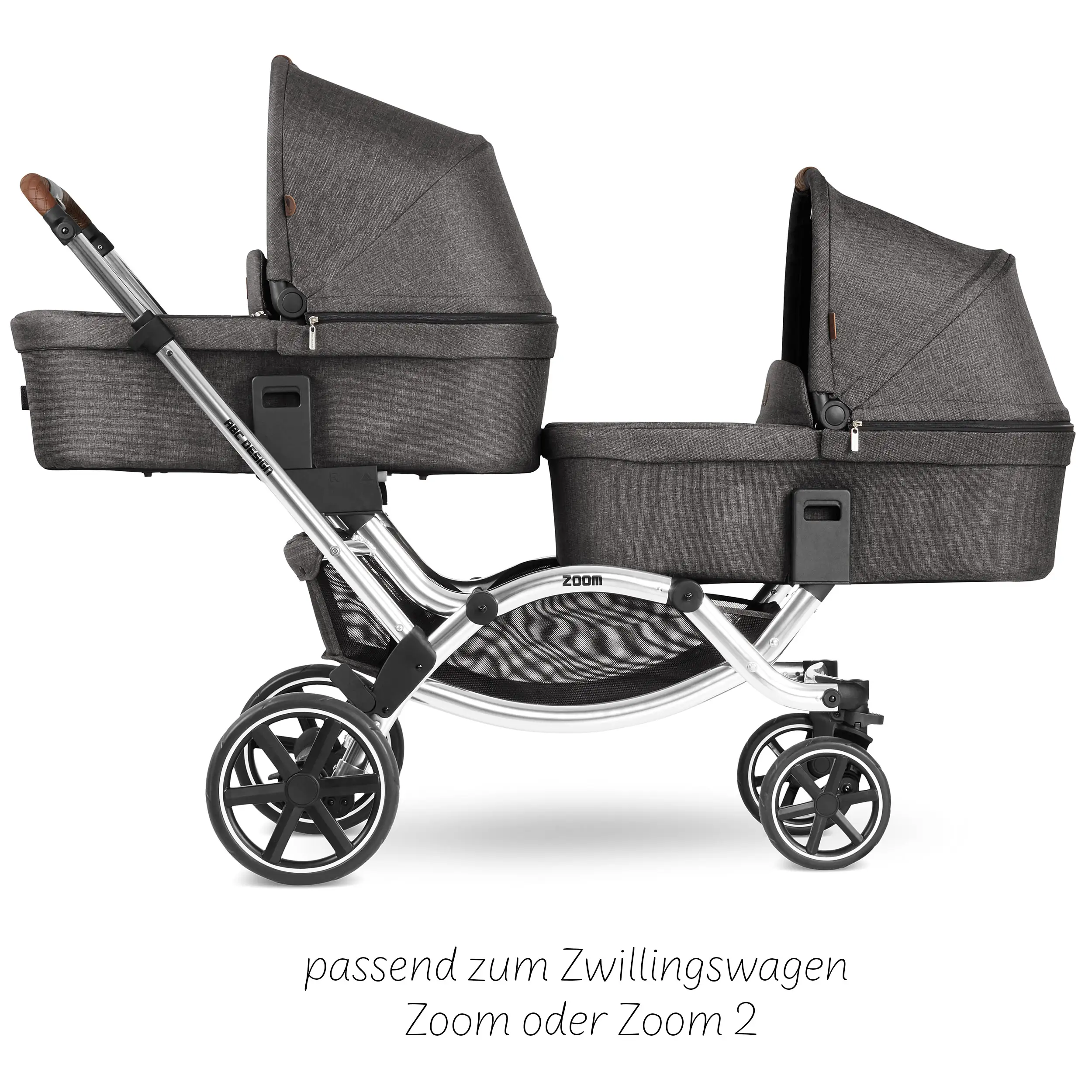 Babywannen-Set für Zwillingswagen Zoom - Asphalt