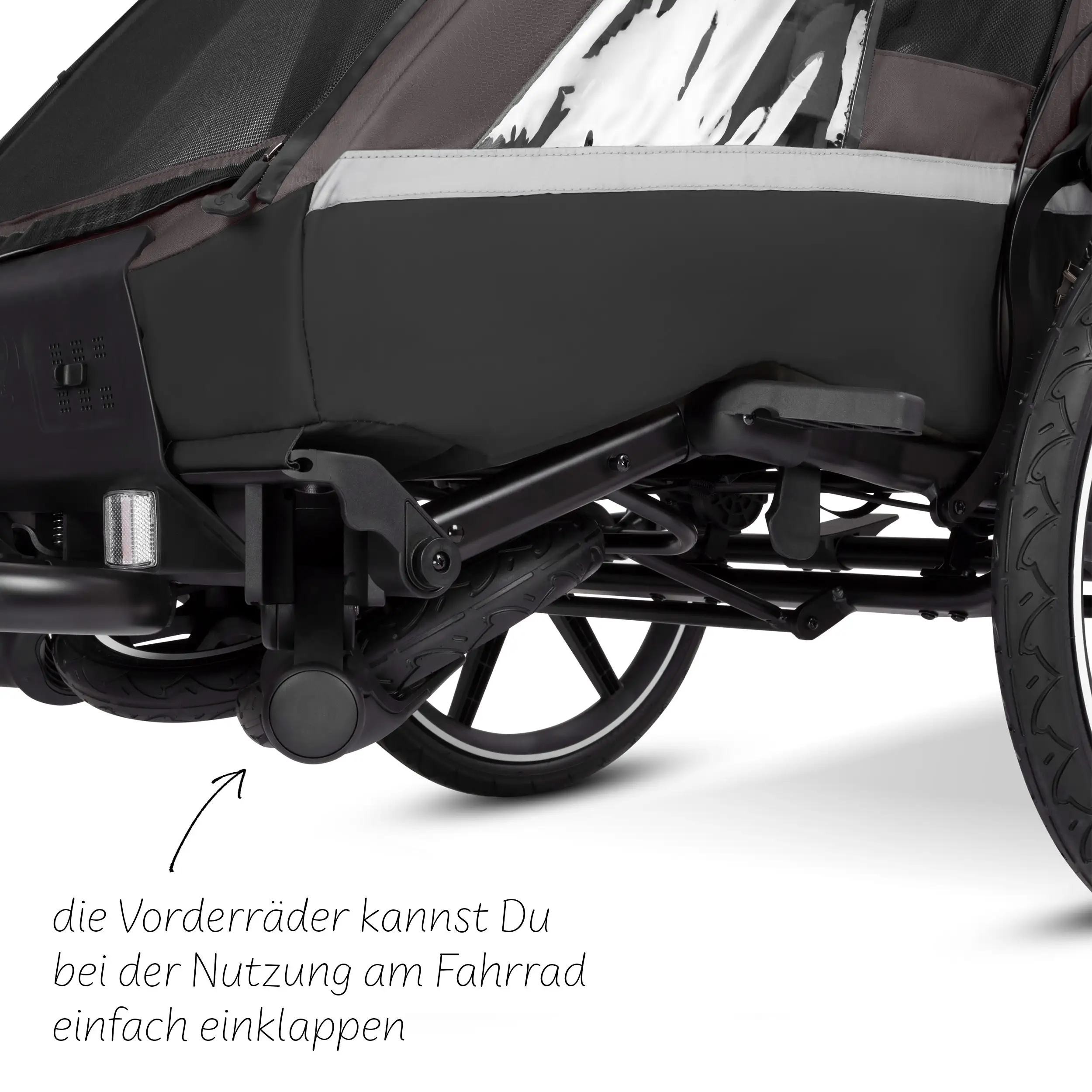 Fahrradanhänger Tour 2 mit 2 Komfortsitzen & Lufträdern - Falcon