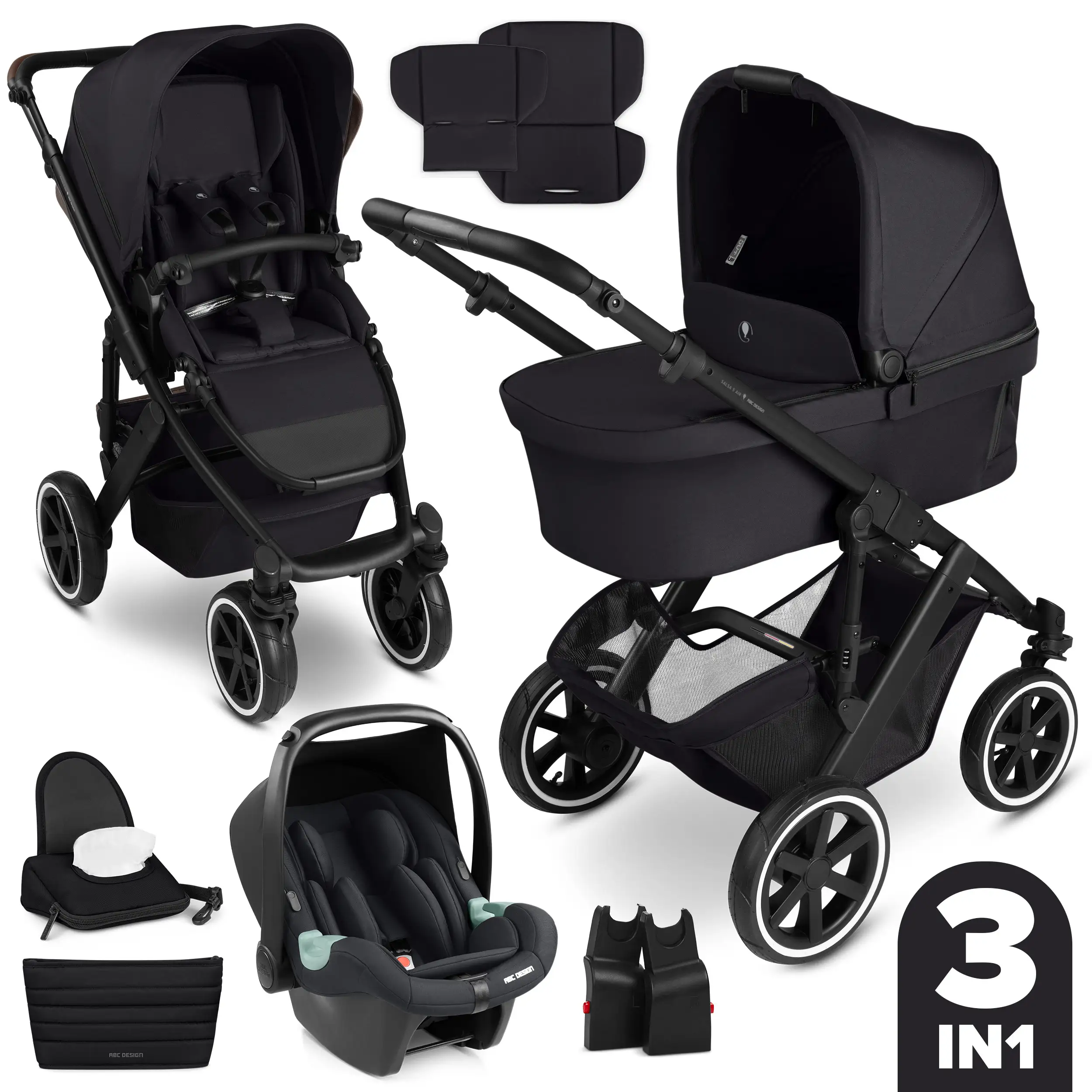 3in1 Stroller-Set Salsa 5 Air - Coal 3in1 Stroller-Set Salsa 5 Air - Coal