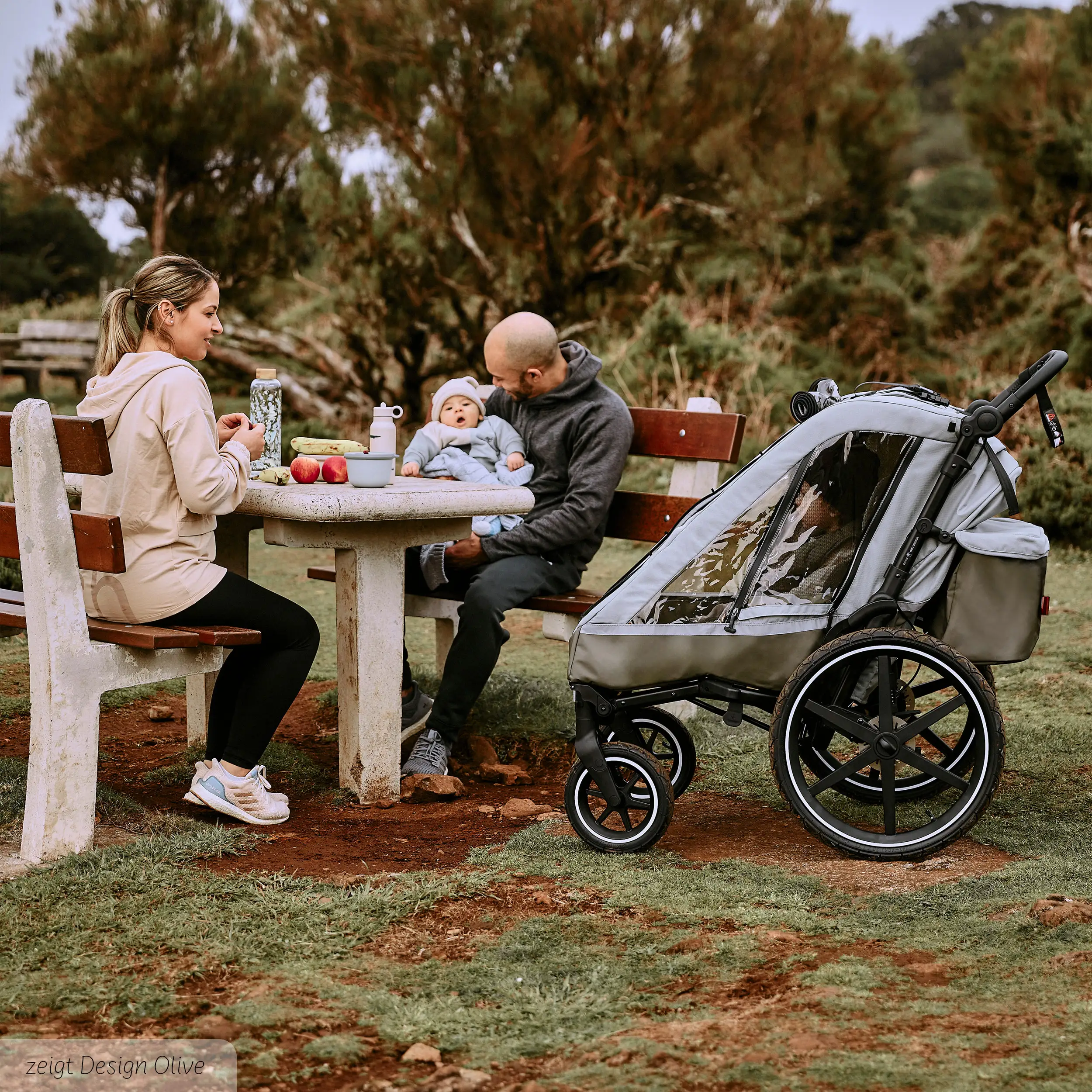 Remolque de Bicicleta de Paseo con 2 Asientos Confortables y Ruedas de Aire - Ink  Remolque de Bicicleta de Paseo con 2 Asientos Confortables y Ruedas de Aire - Ink