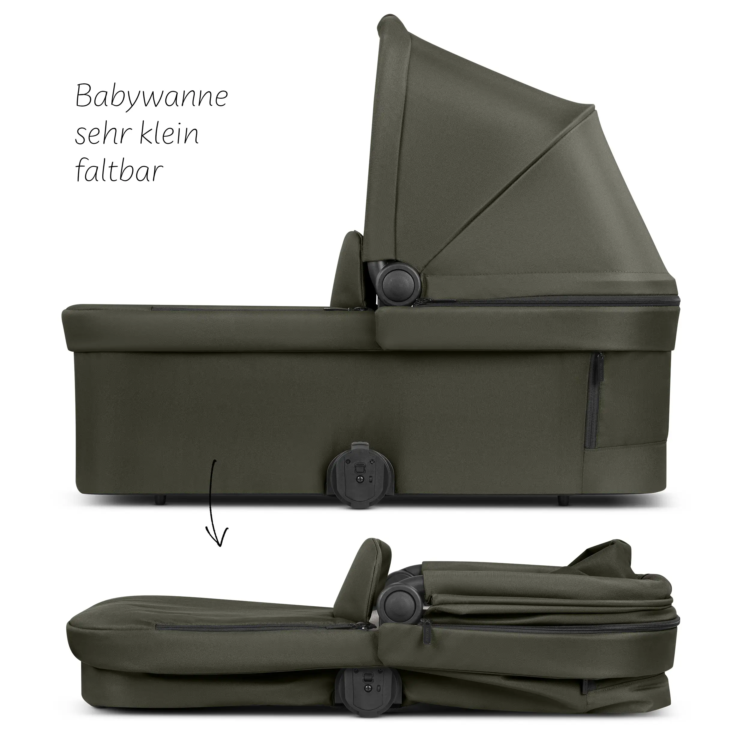 3in1 Stroller Set City Life incl. Calla lie-flat infant car seat - Avocado
