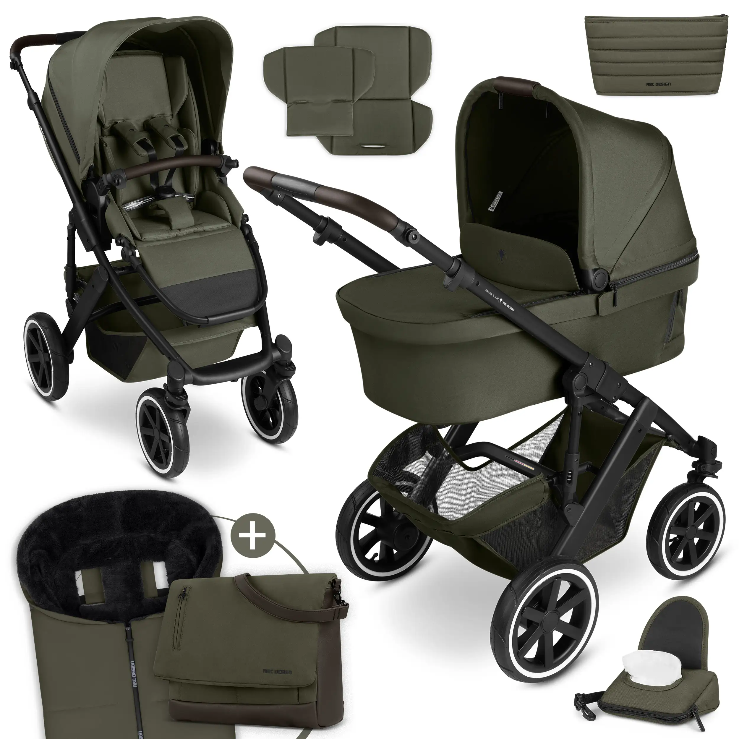 Cochecito Salsa 5 Air incl. Saco de Invierno y Bolso Maternal - Avocado Cochecito Salsa 5 Air incl. Saco de Invierno y Bolso Maternal - Avocado