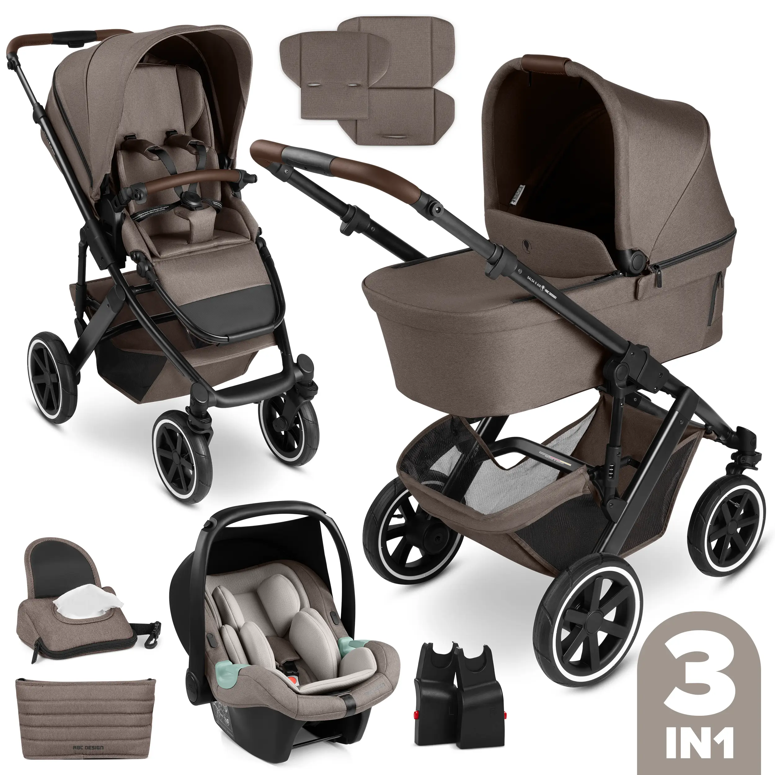 Baby prams 3 in 1 cheap sales