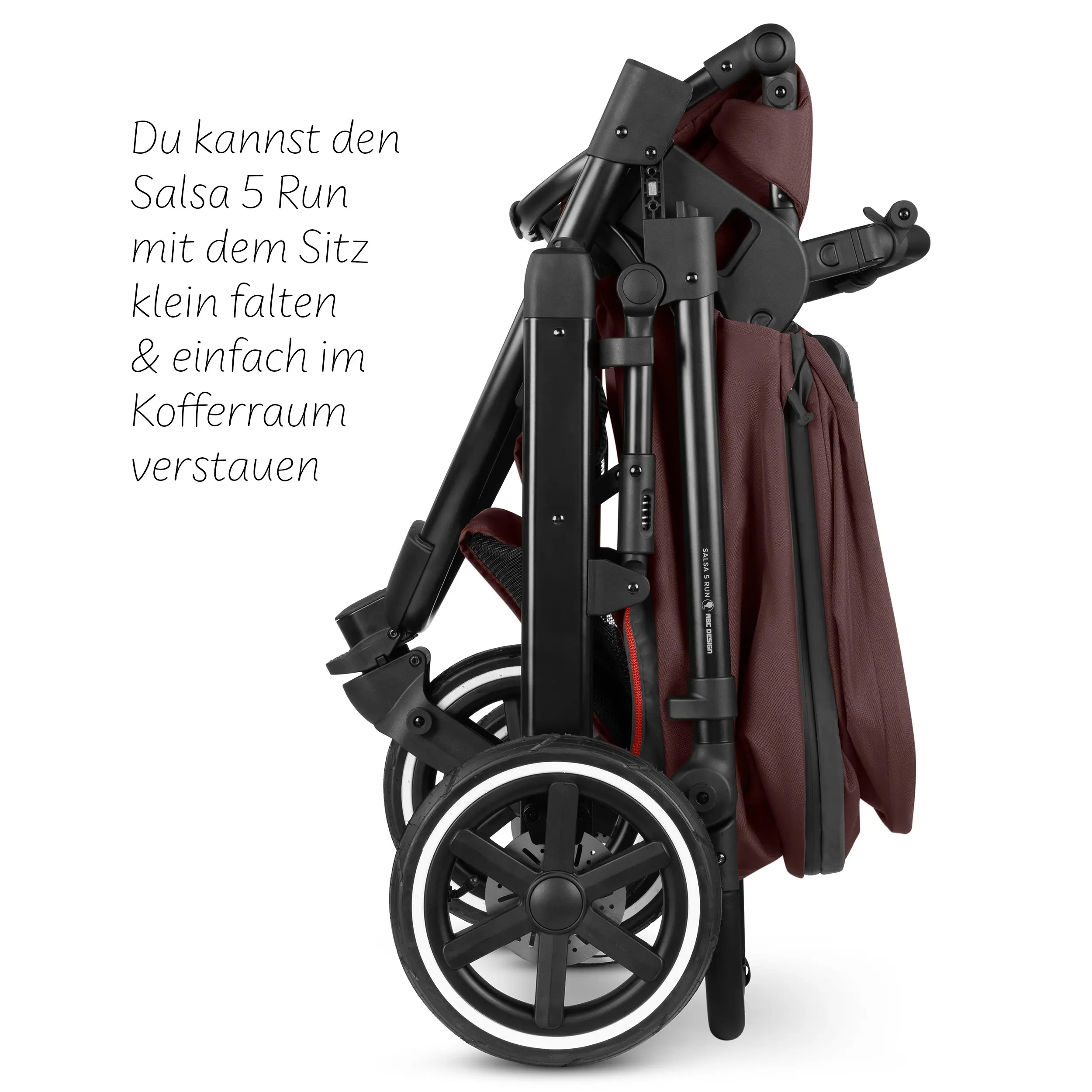 Poussette combinée Salsa 5 Run avec sac à langer, ombrelle, habillage pluie, porte-gobelet - Umbra
