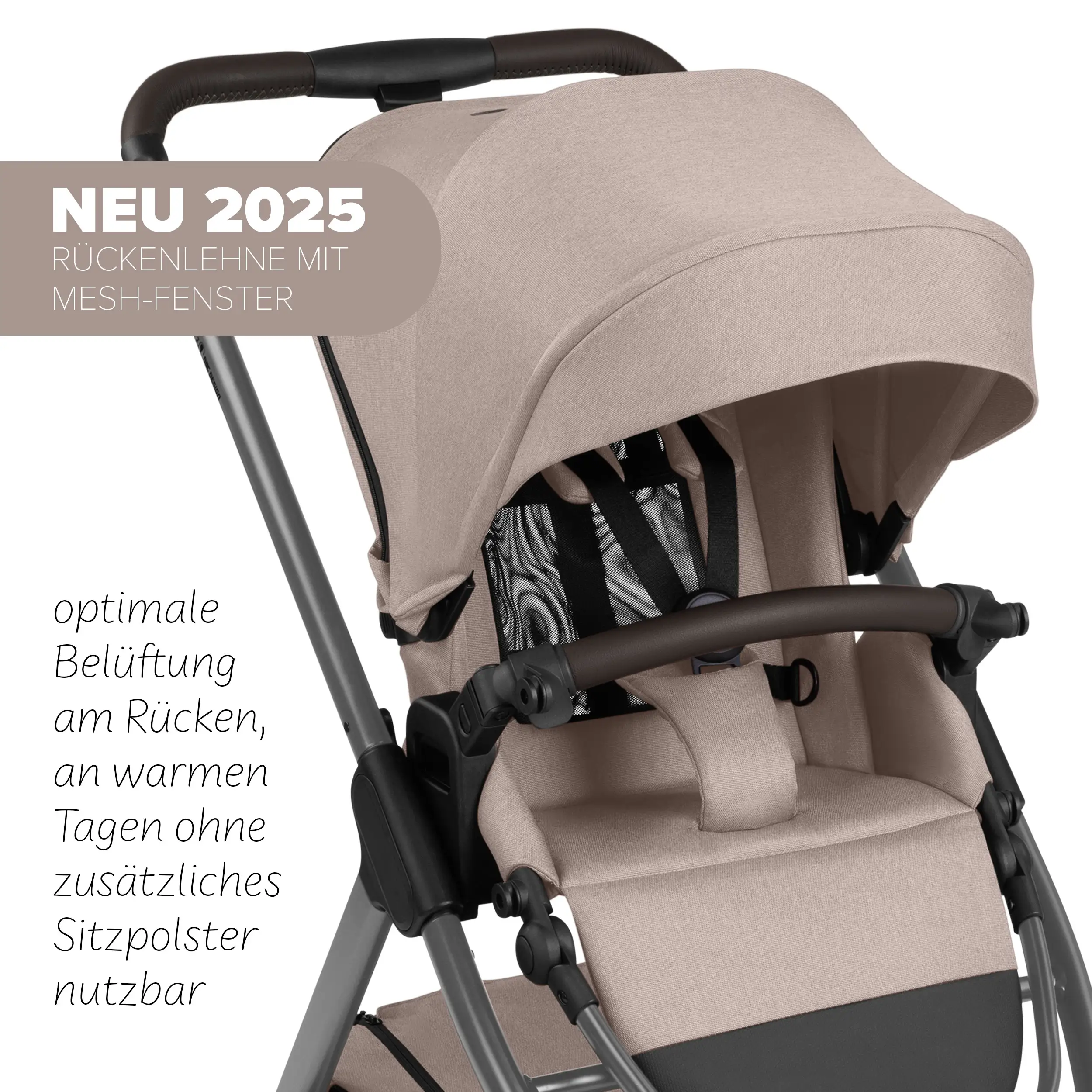 3in1-Kinderwagen-Set Samba 2 inkl. Babyschale Calla mit Liegefunktion - Camel