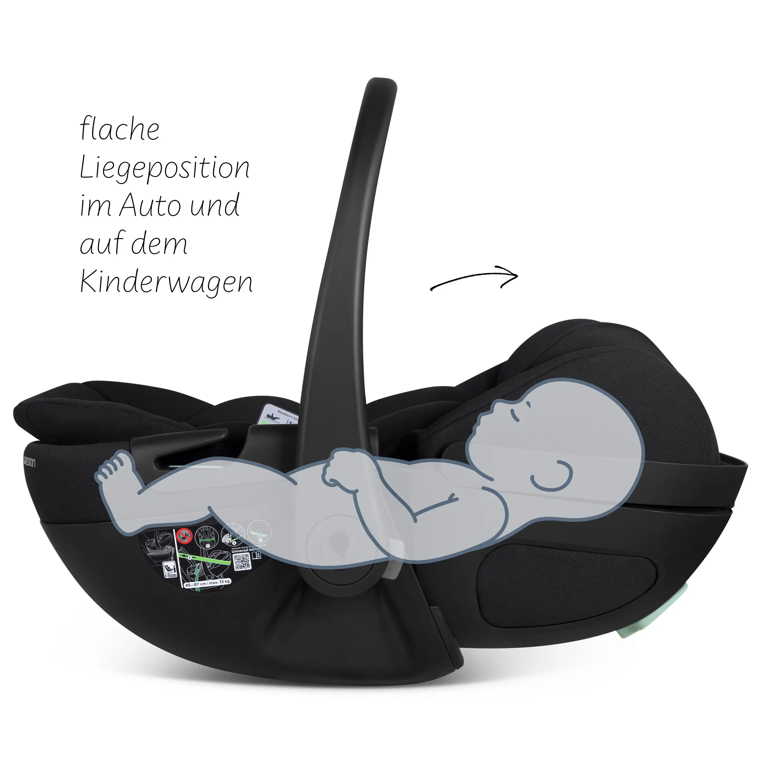 Babyschale mit Liegefunktion Calla i-Size - Ink