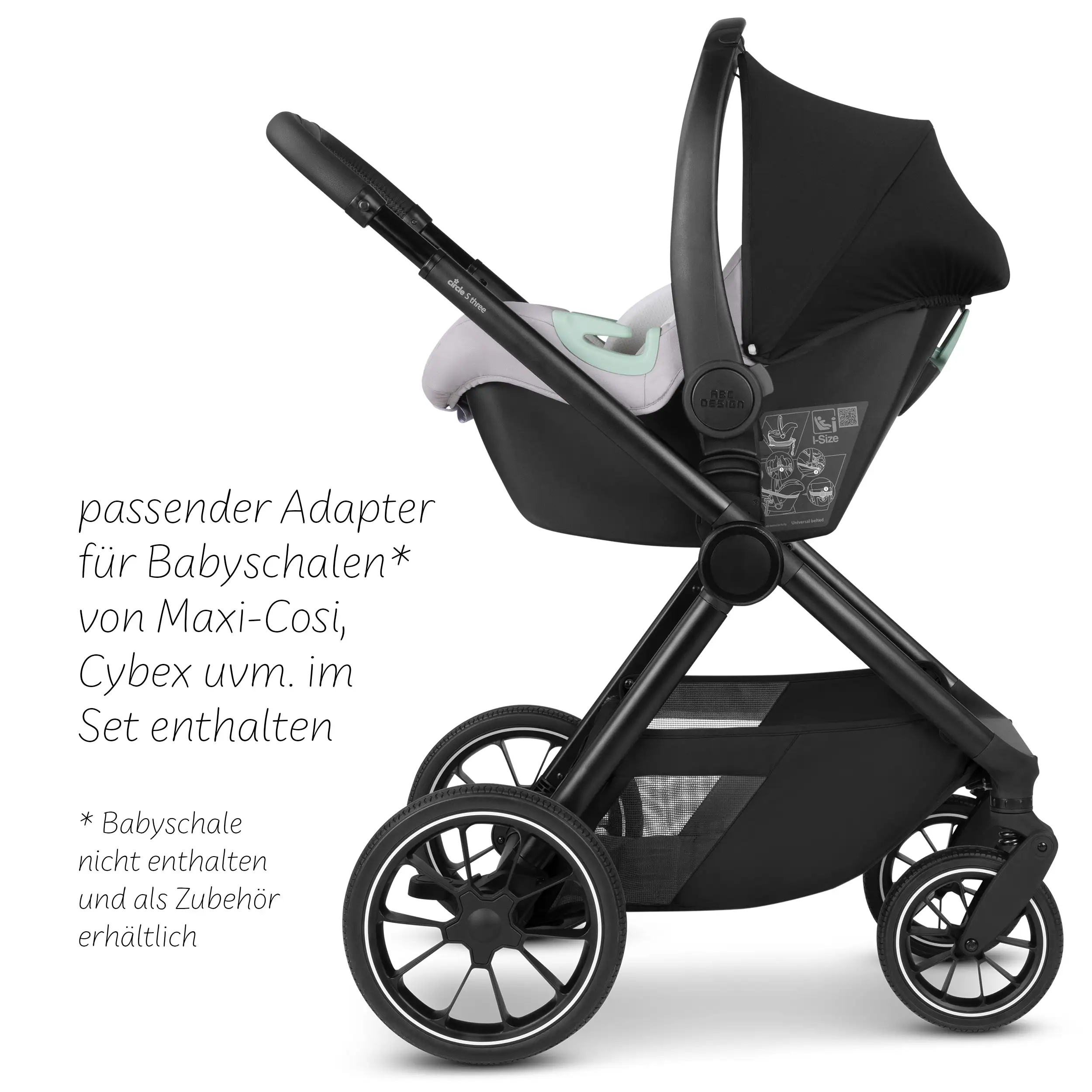 2in1 Stroller S Three - Black 2in1 Stroller S Three - Black