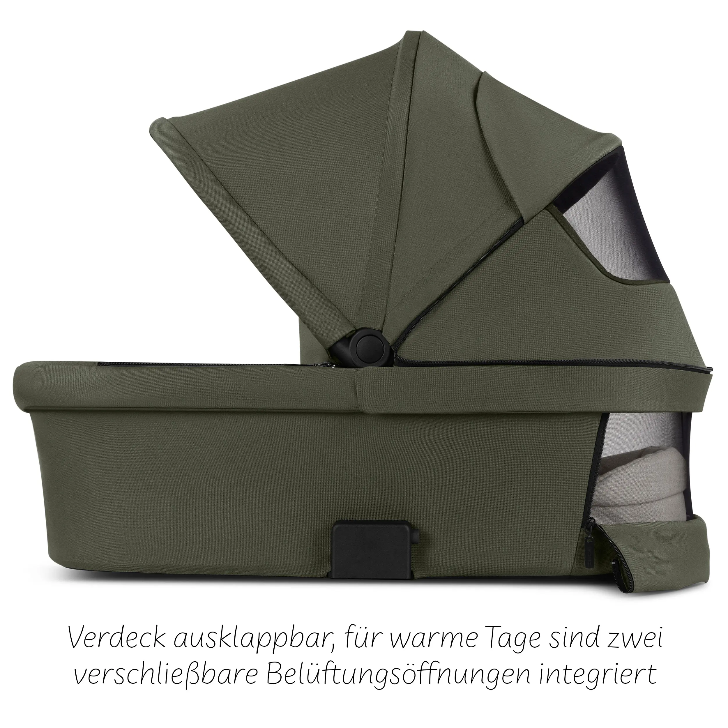 Kombi-Kinderwagen Salsa 5 Air inkl. Wickeltasche, Sonnenschirm, Regenschutz, Becherhalter - Avocado