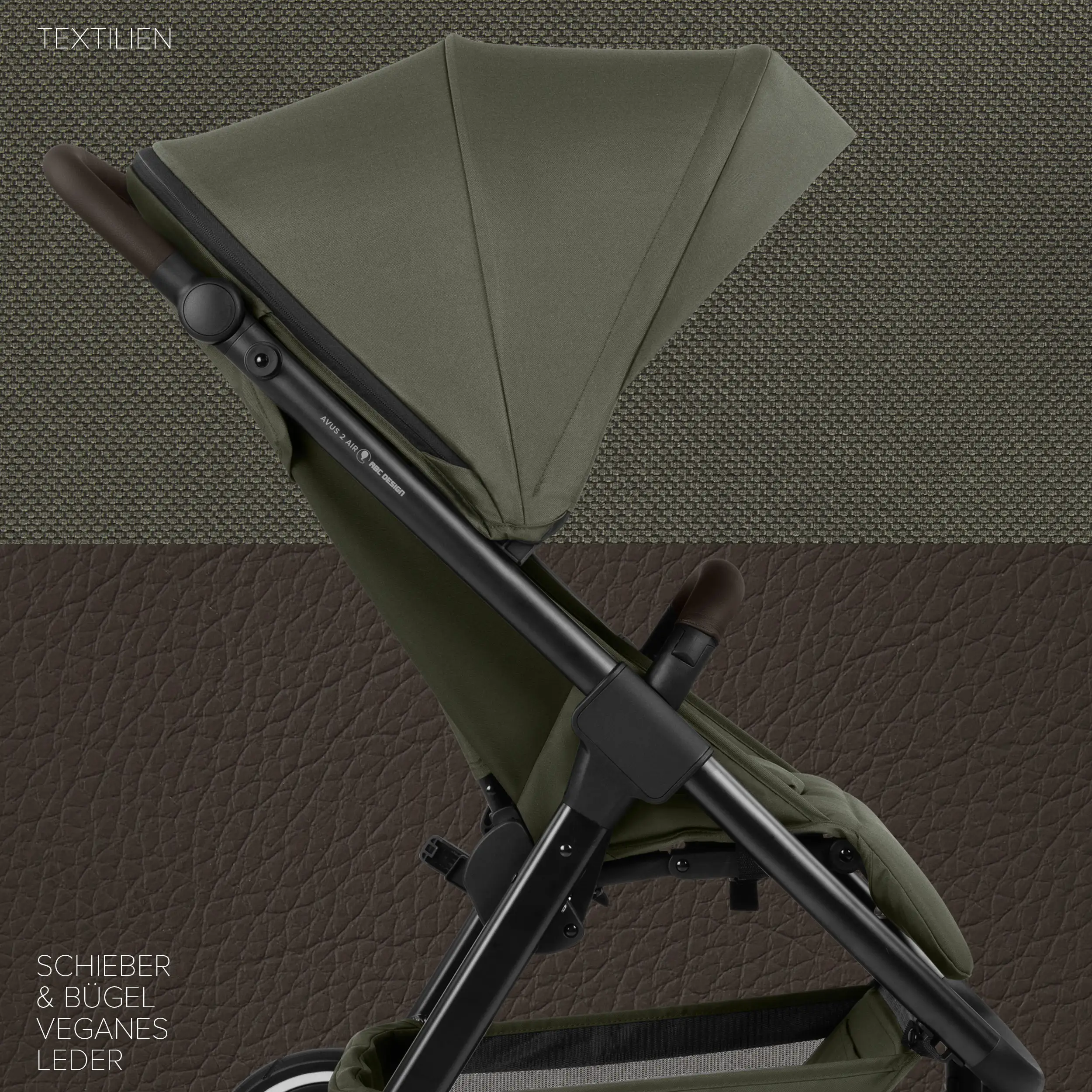 Stroller Avus 2 Air | With Air Tires - Avocado Stroller Avus 2 Air | With Air Tires - Avocado