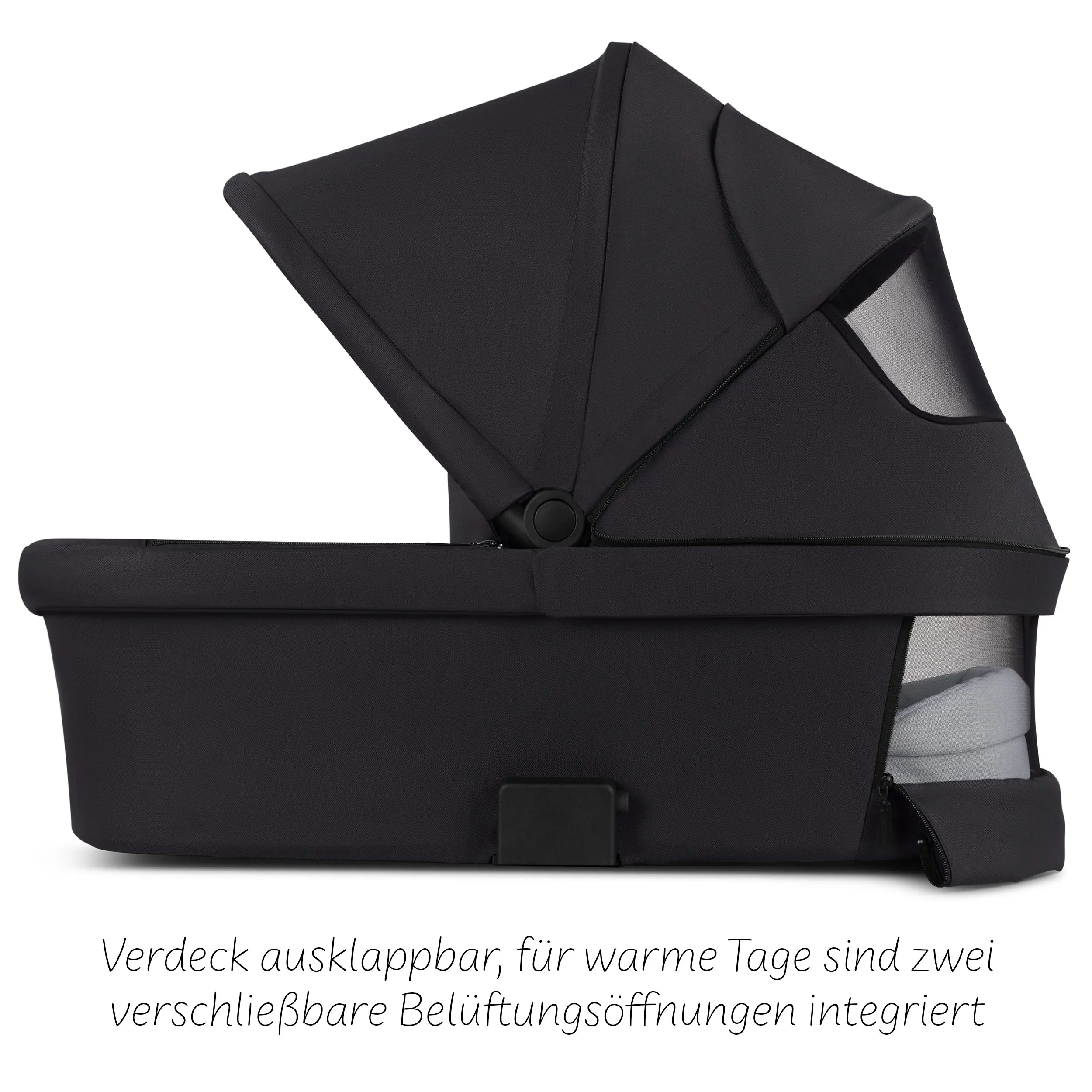 Kombi-Kinderwagen Salsa 5 Air inkl. Wickeltasche, Sonnenschirm, Regenschutz, Becherhalter - Coal