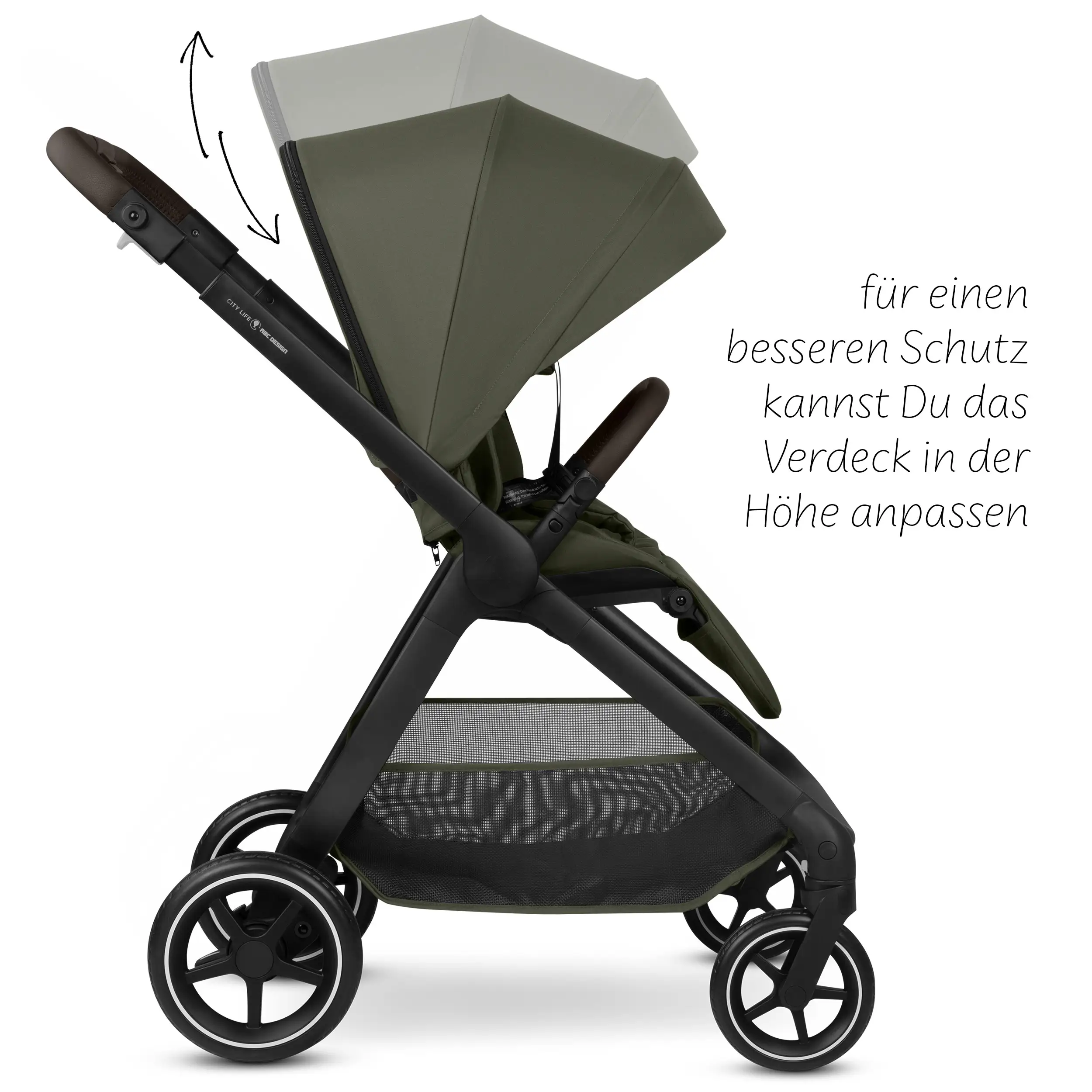 3in1 Stroller Set City Life incl. Calla lie-flat infant car seat - Avocado