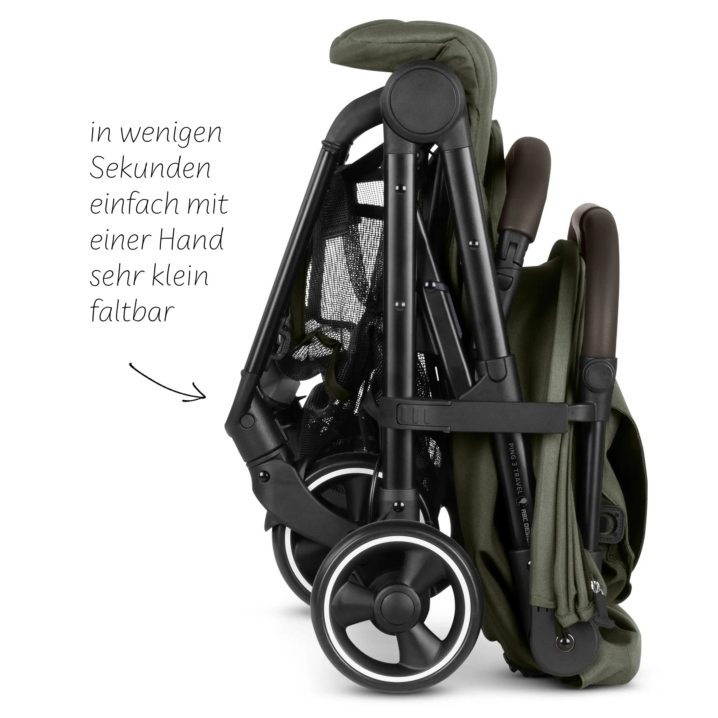 Reisebuggy Ping 3 Travel mit Zubehörset  - Avocado