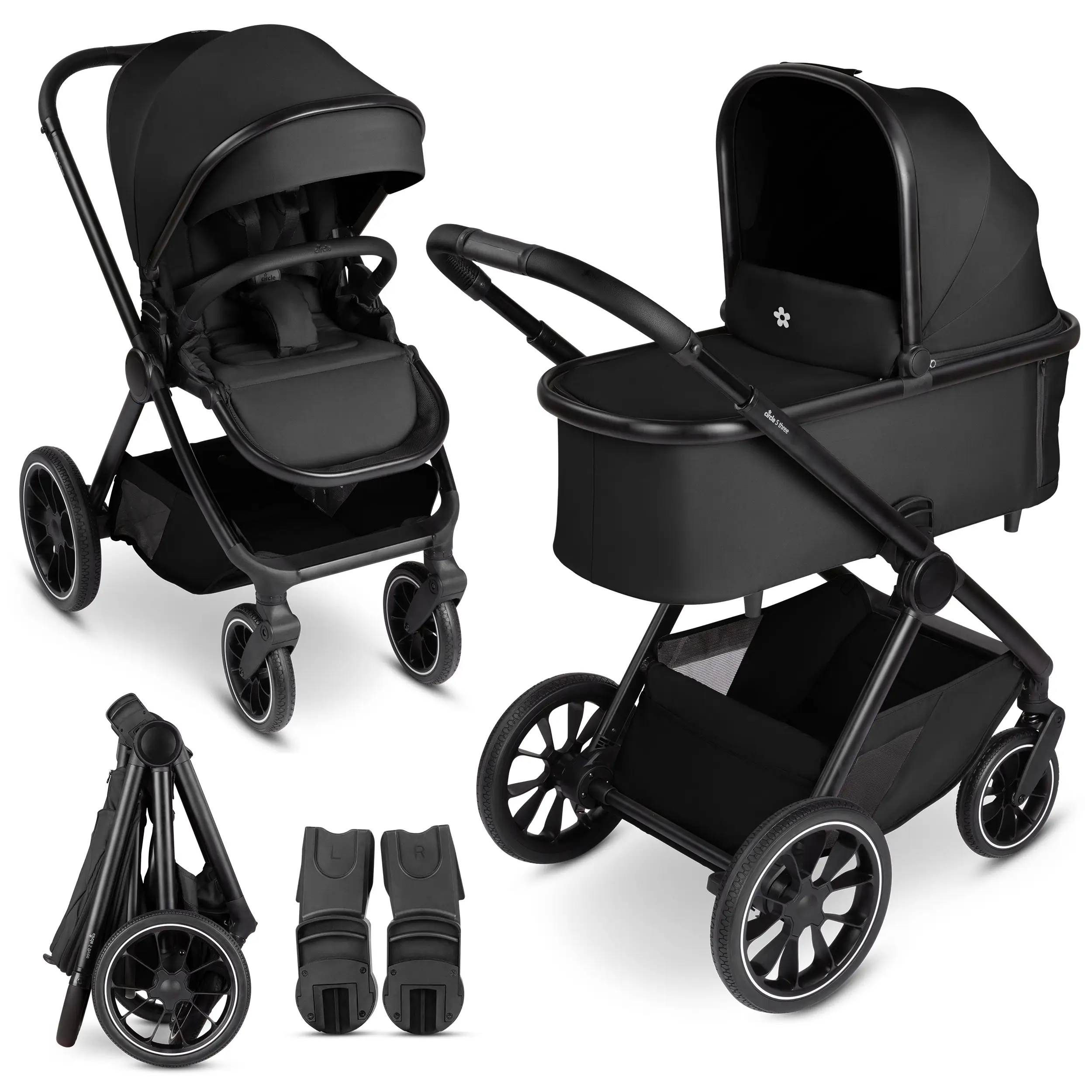 2in1 Stroller S Three - Black 2in1 Stroller S Three - Black