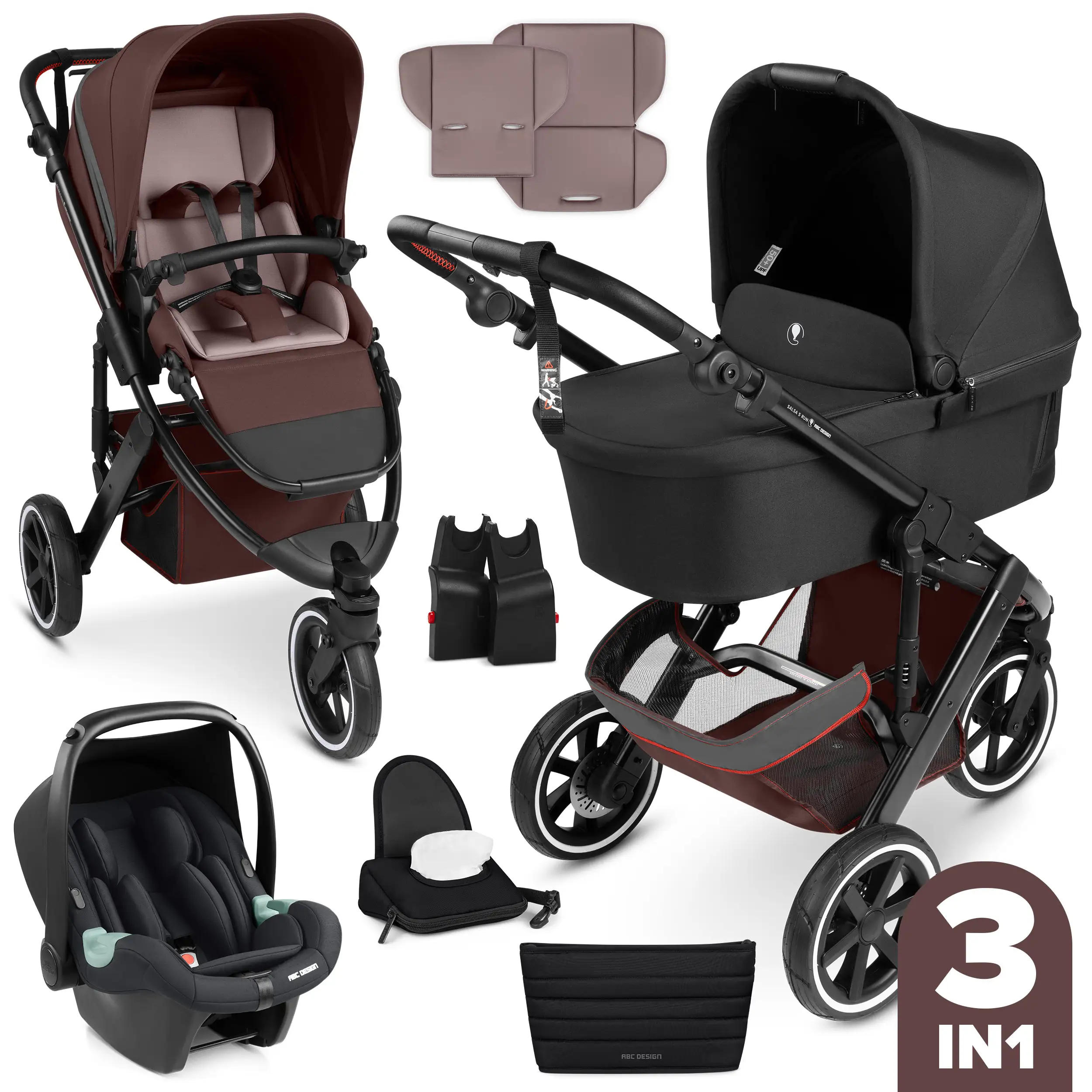 Set cochecito 3 en 1 Salsa 5 Run incl. Silla de Auto - Umbra Set cochecito 3 en 1 Salsa 5 Run incl. Silla de Auto - Umbra