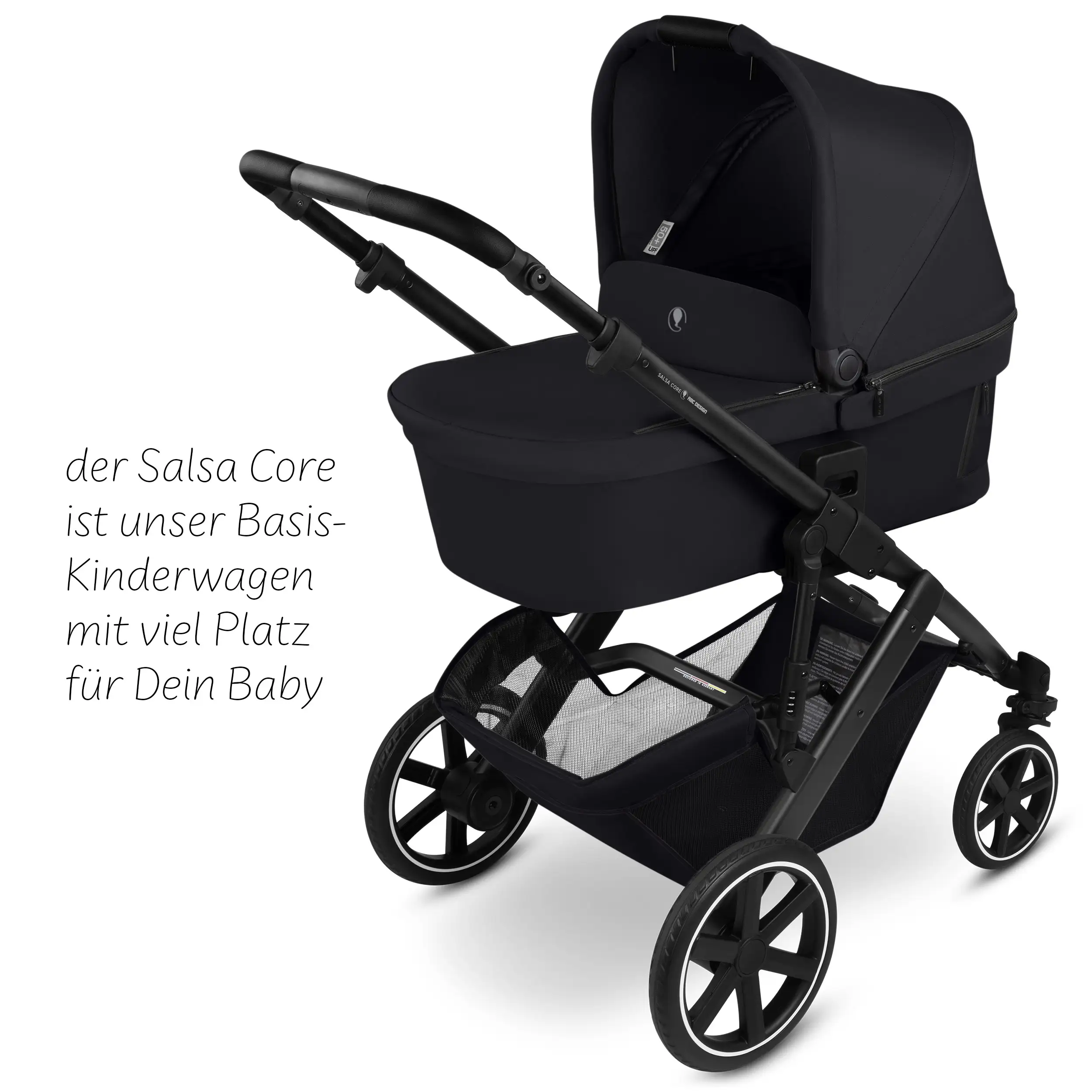 4in1 Kinderwagen-Set Salsa Core inkl. Babyschale Calla mit Liegefunktion & Isofix Base Root - Ink