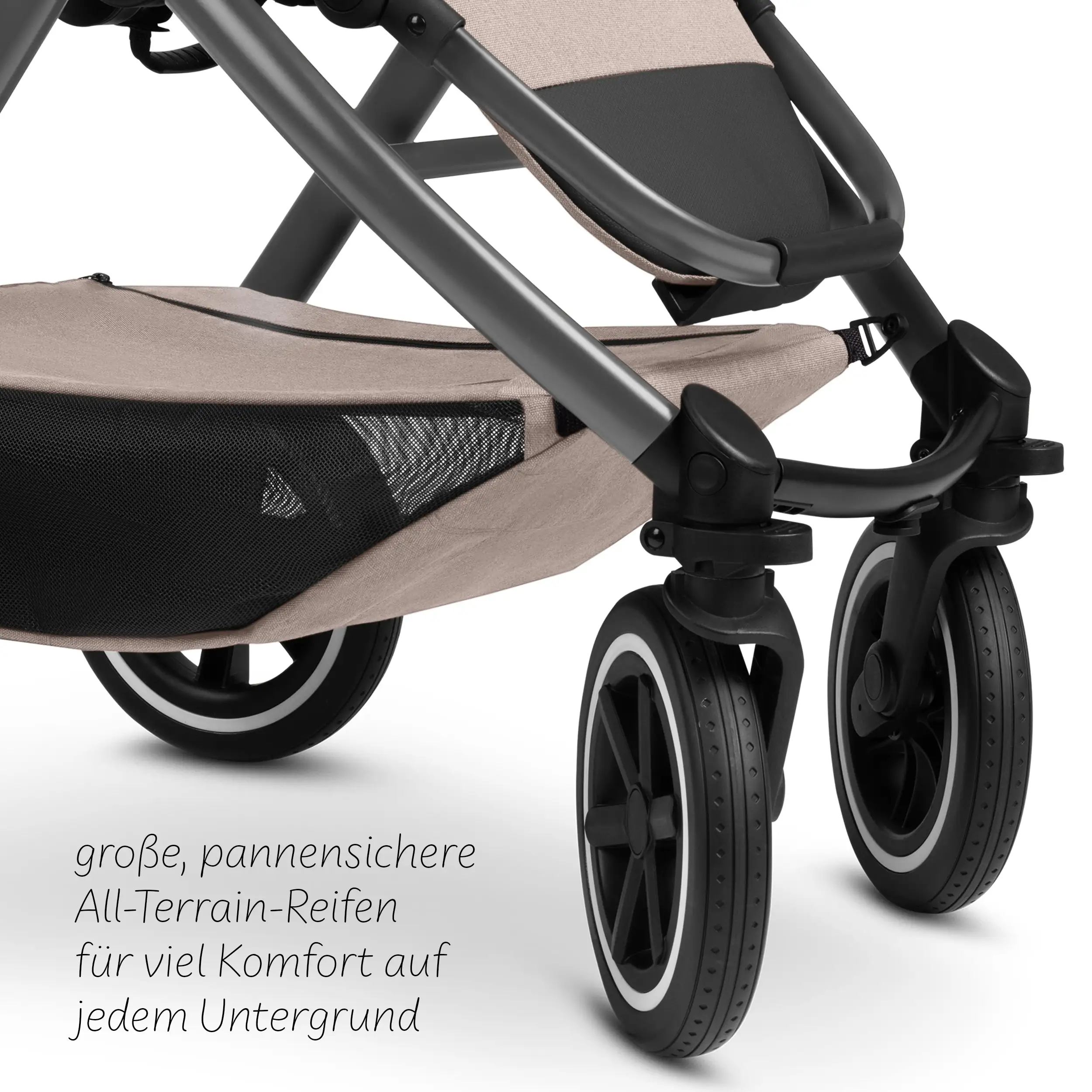 4in1-Kinderwagen-Set Samba 2 inkl. Babyschale Calla mit Liegefunktion - Camel