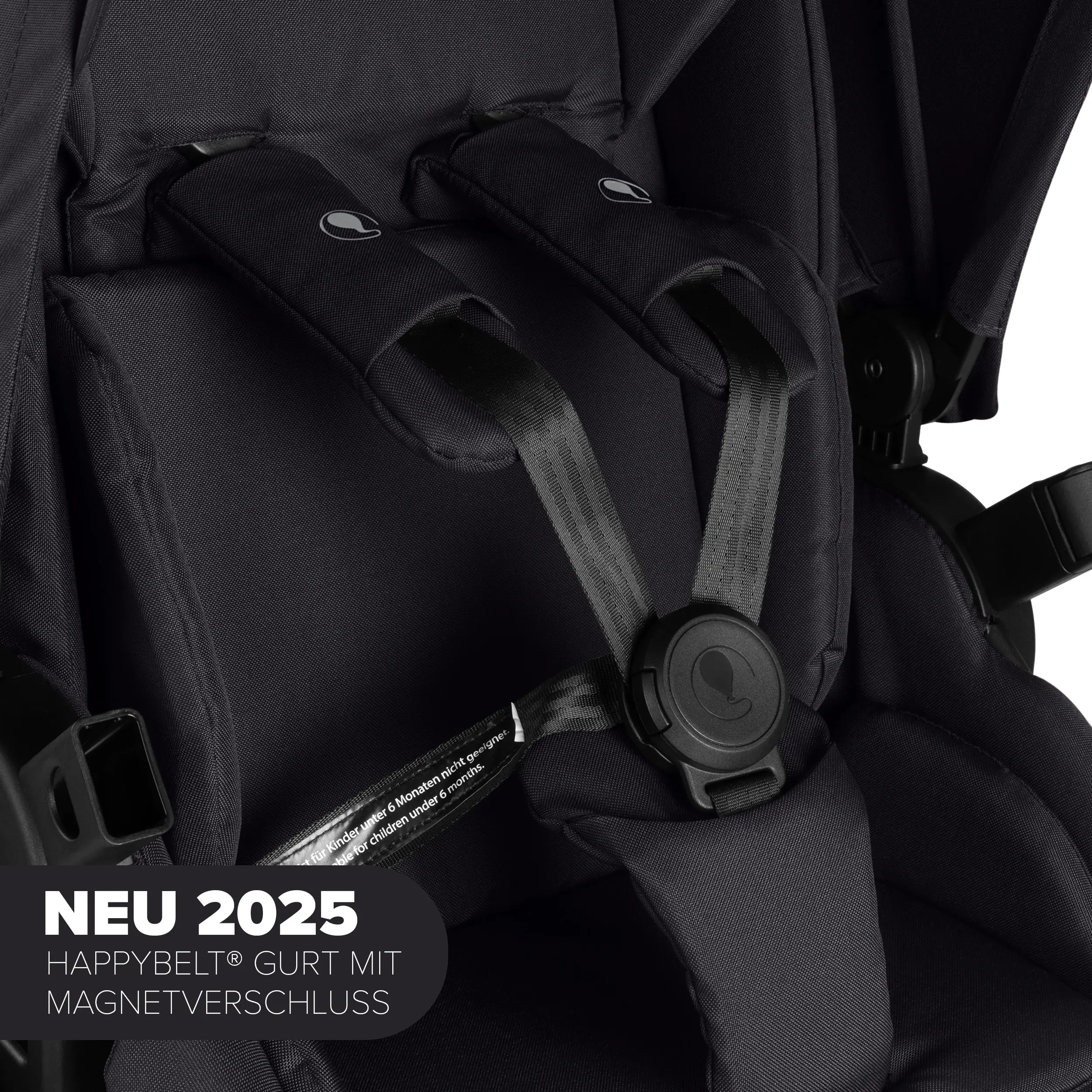 Kombi-Kinderwagen Salsa 5 Air inkl. Wickeltasche, Sonnenschirm, Regenschutz, Becherhalter - Coal