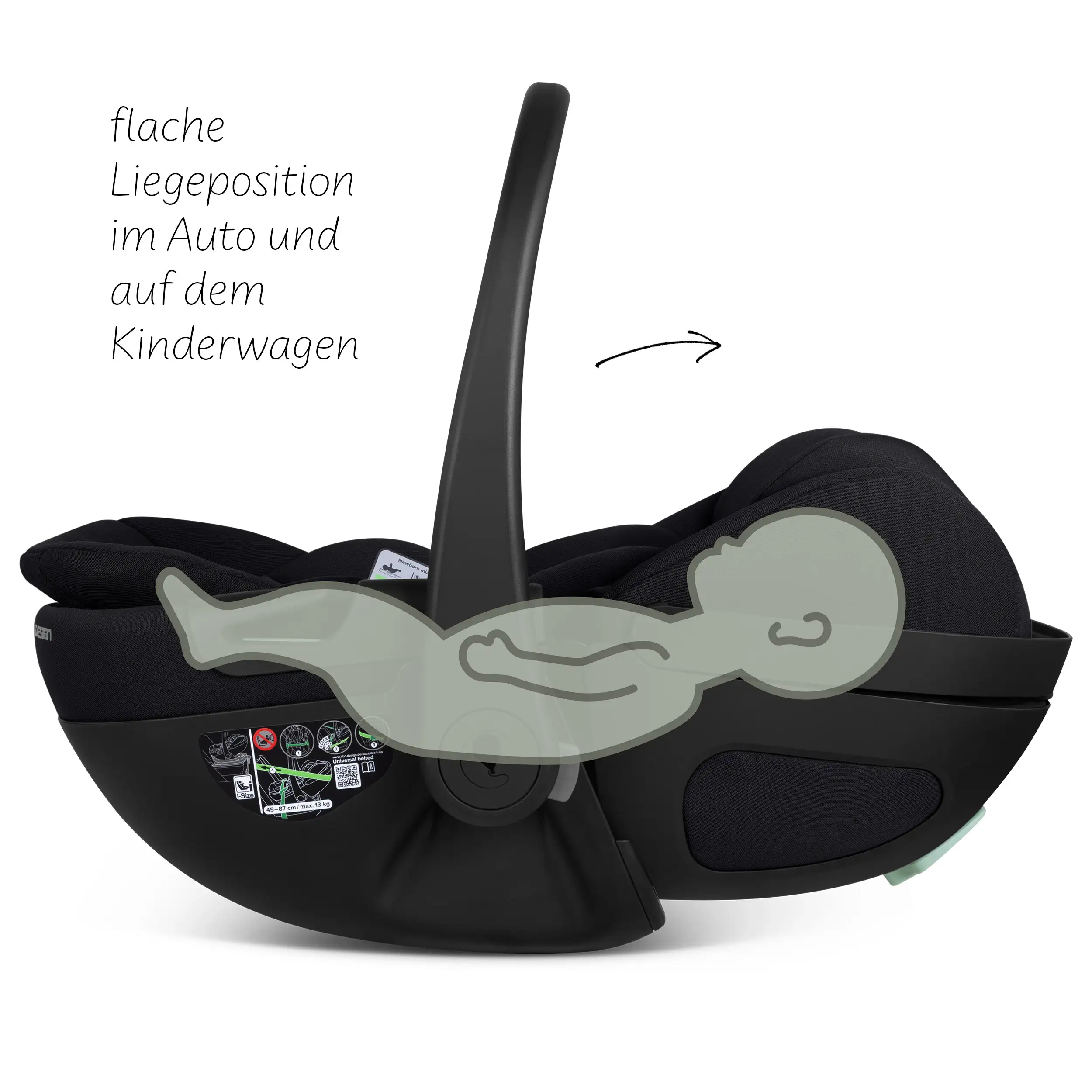 Calla i-Size Infant Car Seat with Reclining Function - Ink