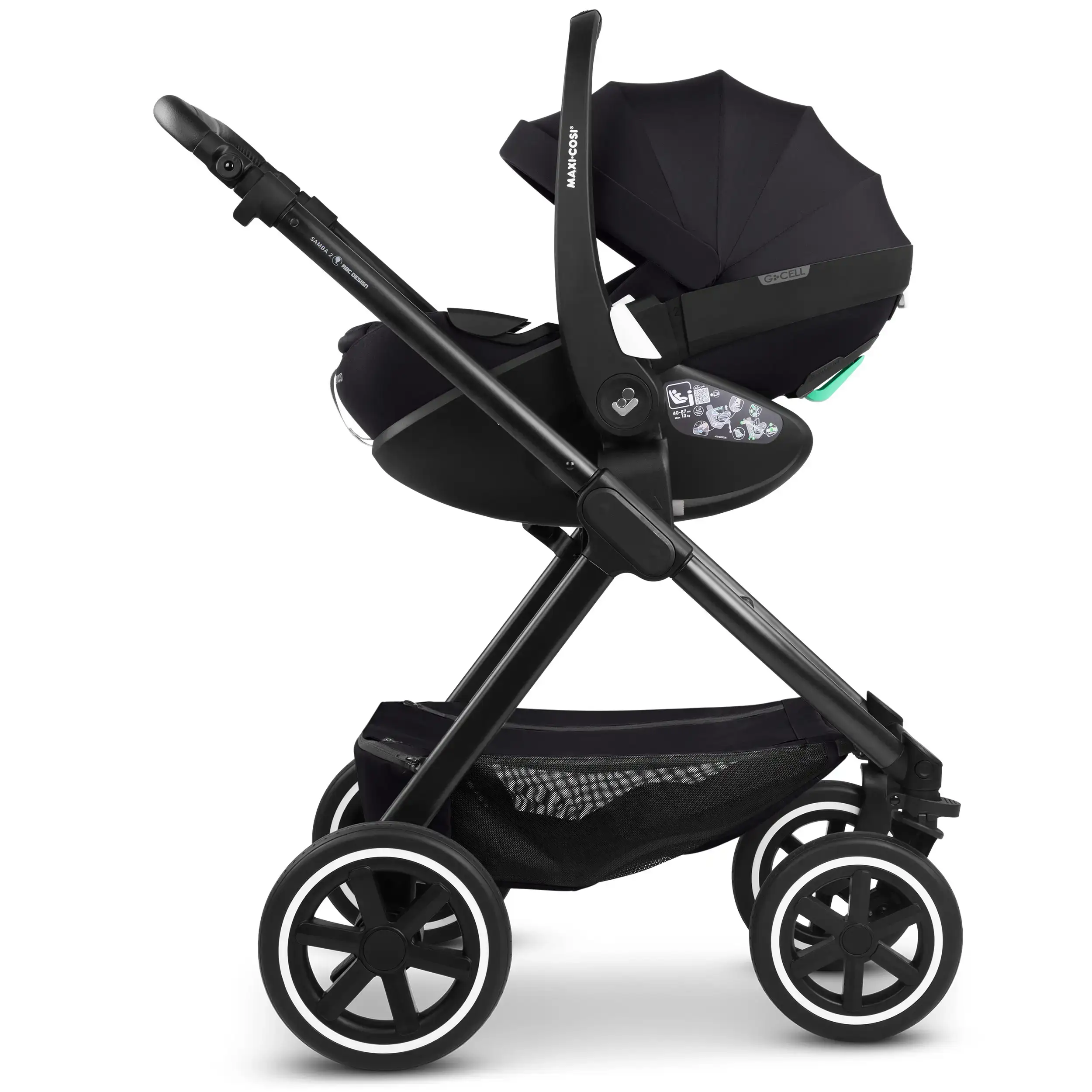 3in1 Kinderwagen-Set Samba 2 inkl. Babyschale Maxi Cosi Pebble 360 Pro 2 - Avocado