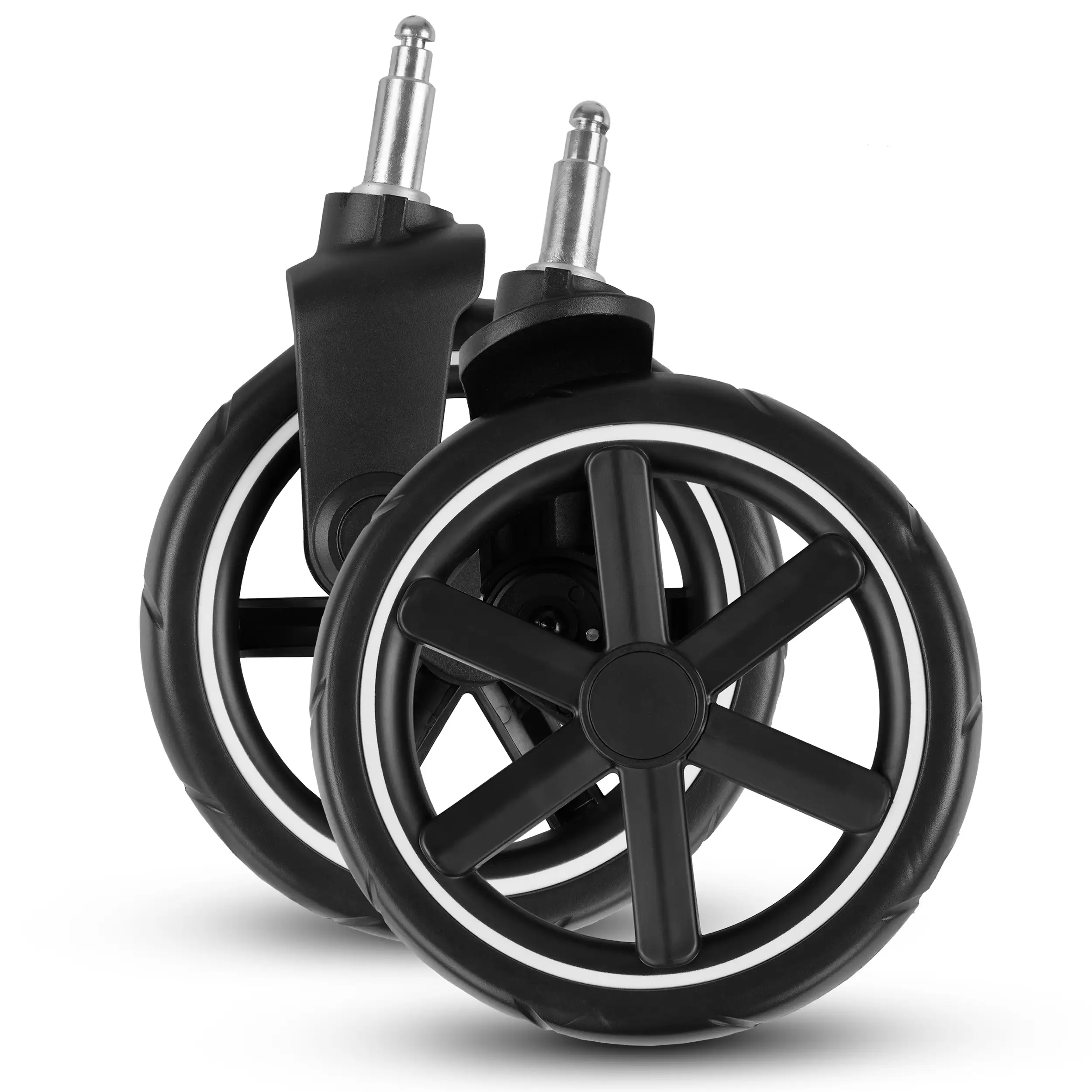 Jeu de roues avant (2 pièces) pour Salsa 4 / Zoom / Zoom 2 - EVA Black / White Wall Jeu de roues avant (2 pièces) pour Salsa 4 / Zoom / Zoom 2 - EVA Black / White Wall