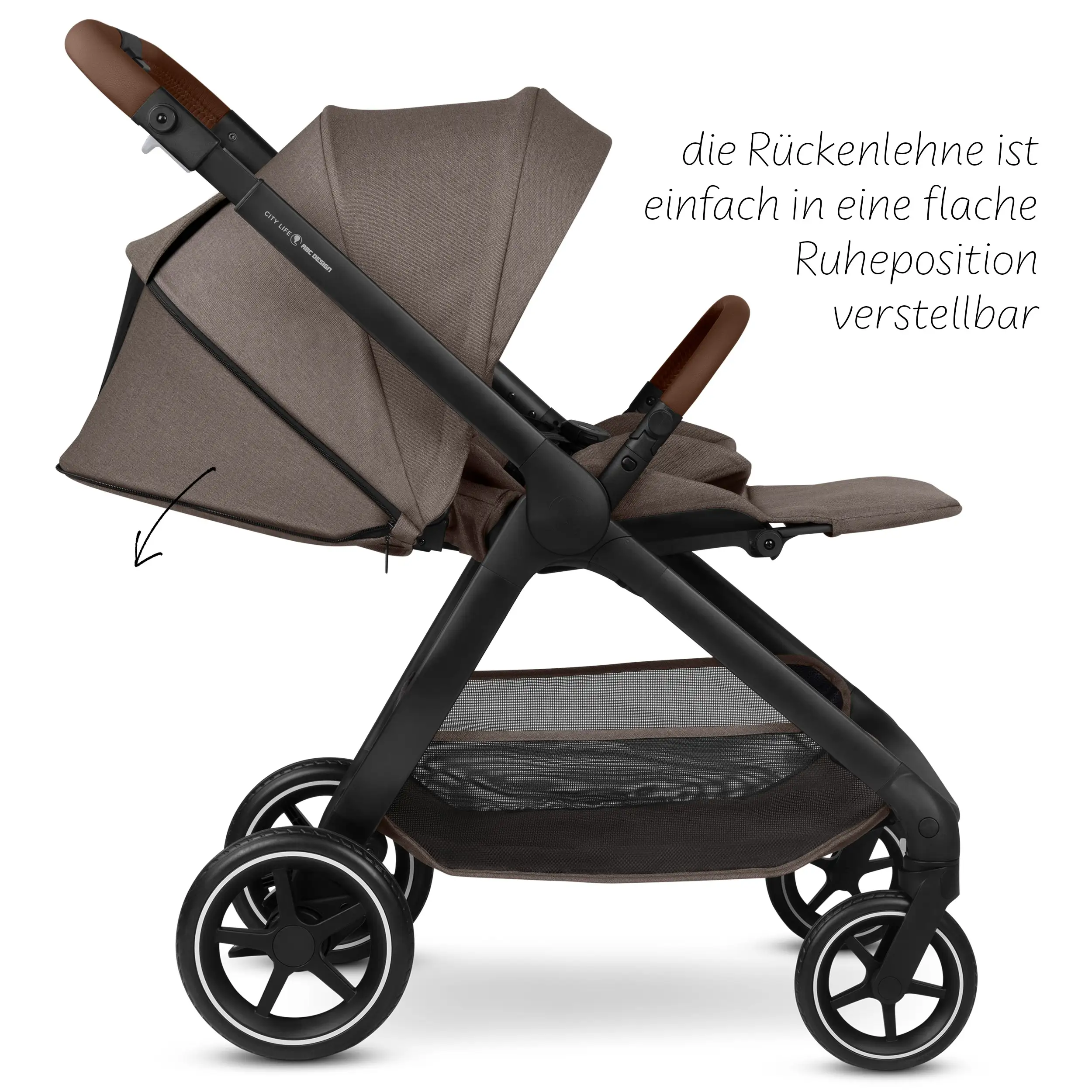 3in1 Kinderwagen-Set City Life inkl. Babyschale Maxi Cosi Pebble 360 Pro 2 - Nature