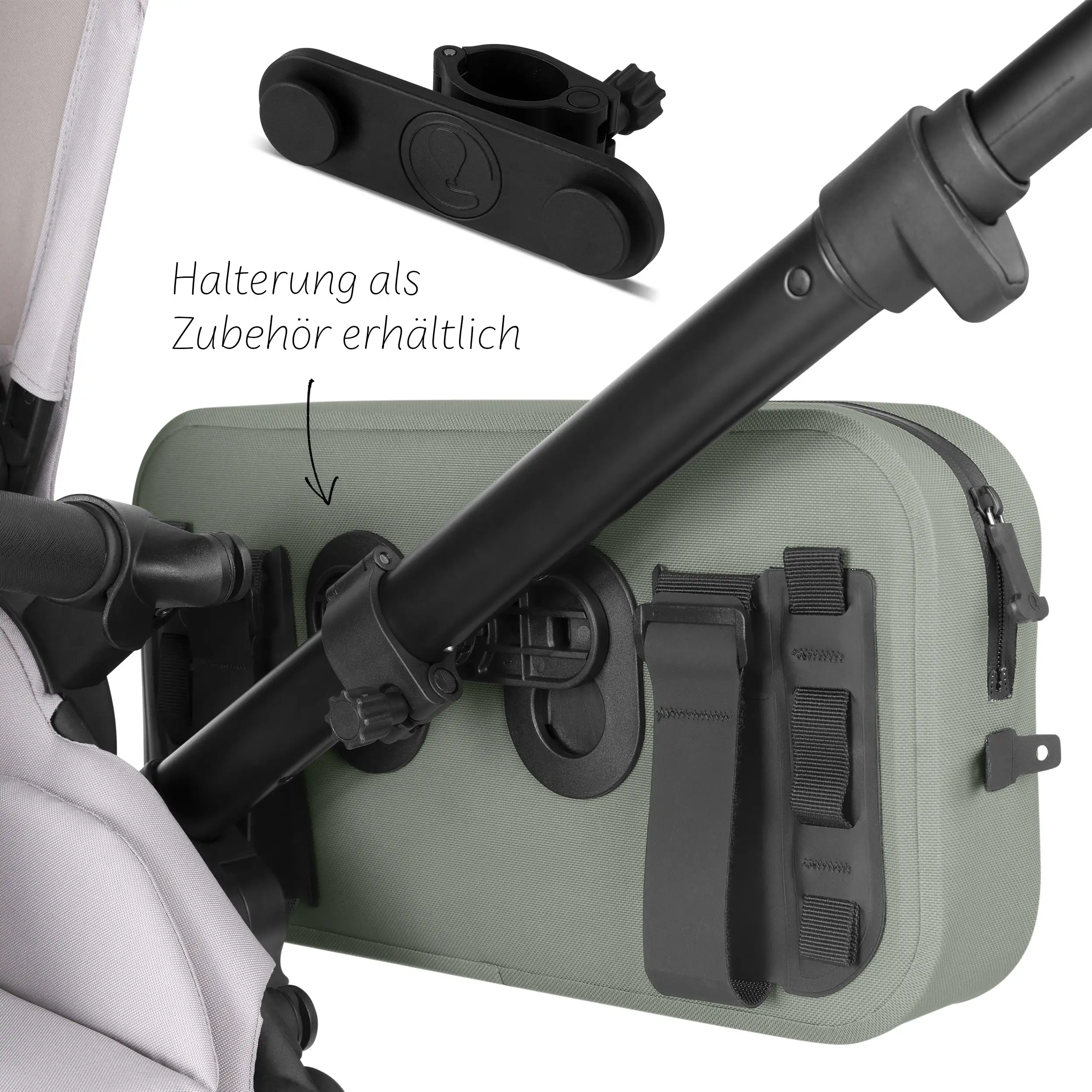 Satteltasche Genf 4,5L für Kinderwagen, Fahrrad & Alltag - Pine