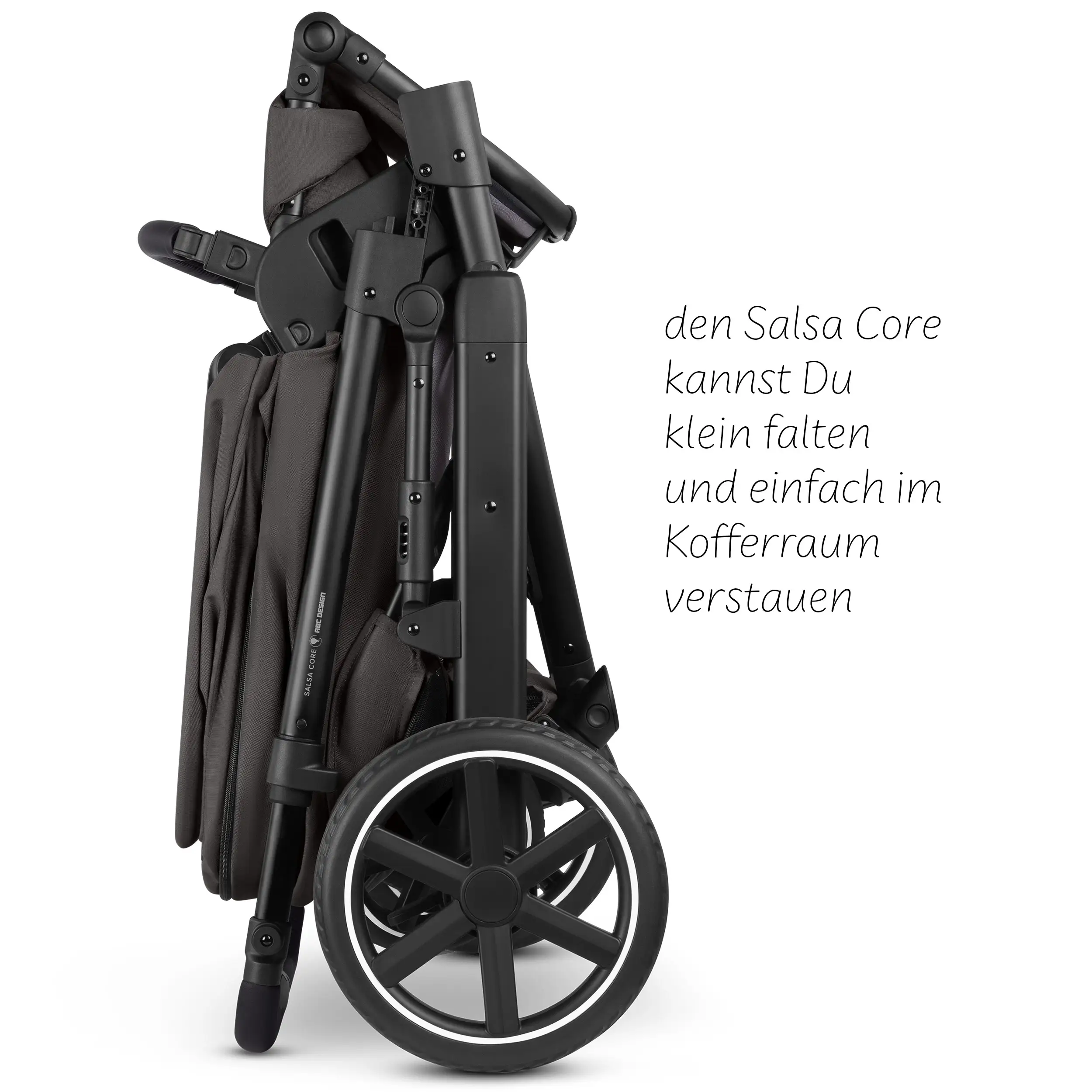 4in1 Kinderwagen-Set Salsa Core inkl. Babyschale Calla mit Liegefunktion & Isofix Base Root - Falcon